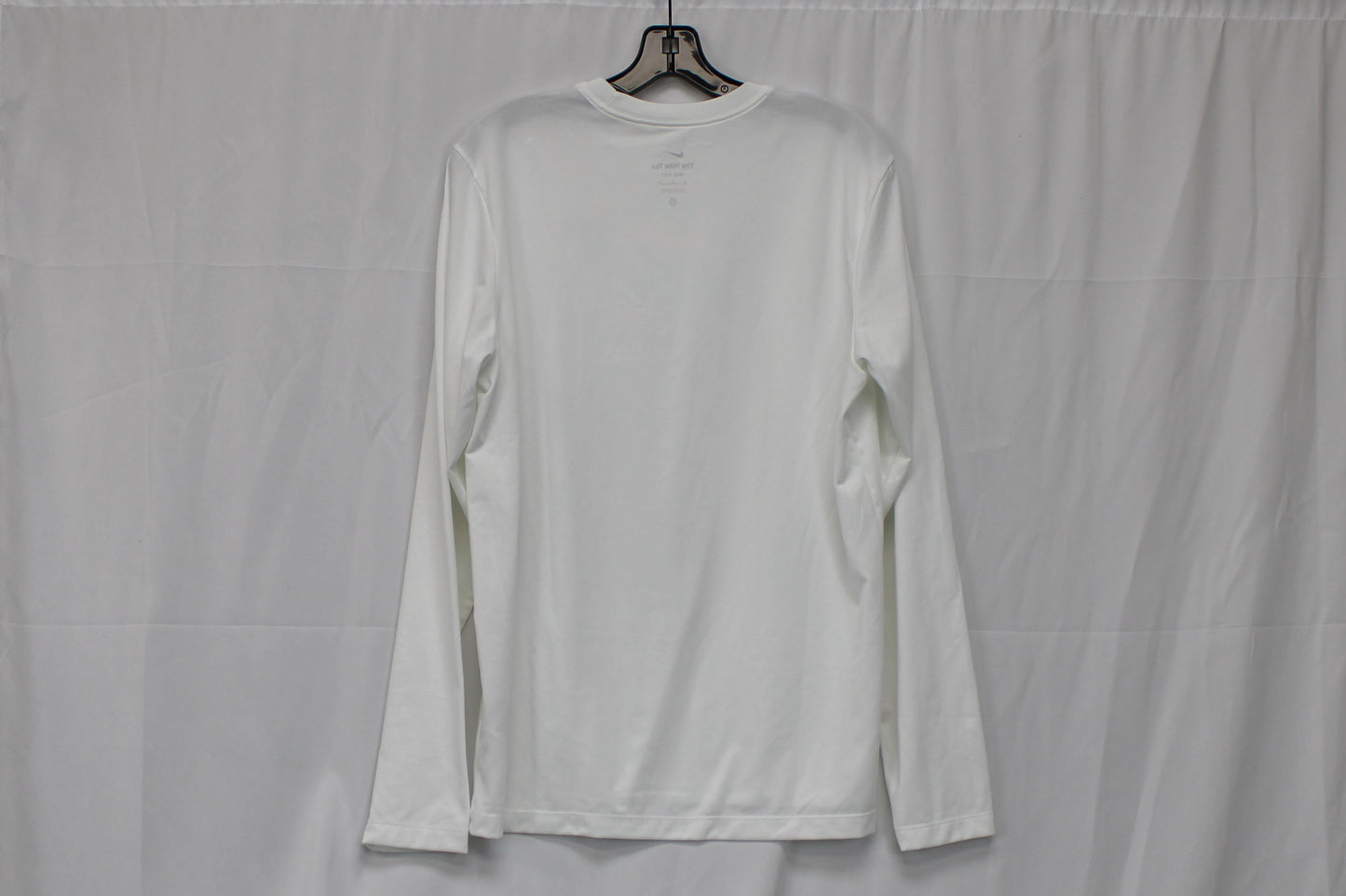 The Nike Tee Dri-Fit Long Sleeve Shirt, White, Men’s M