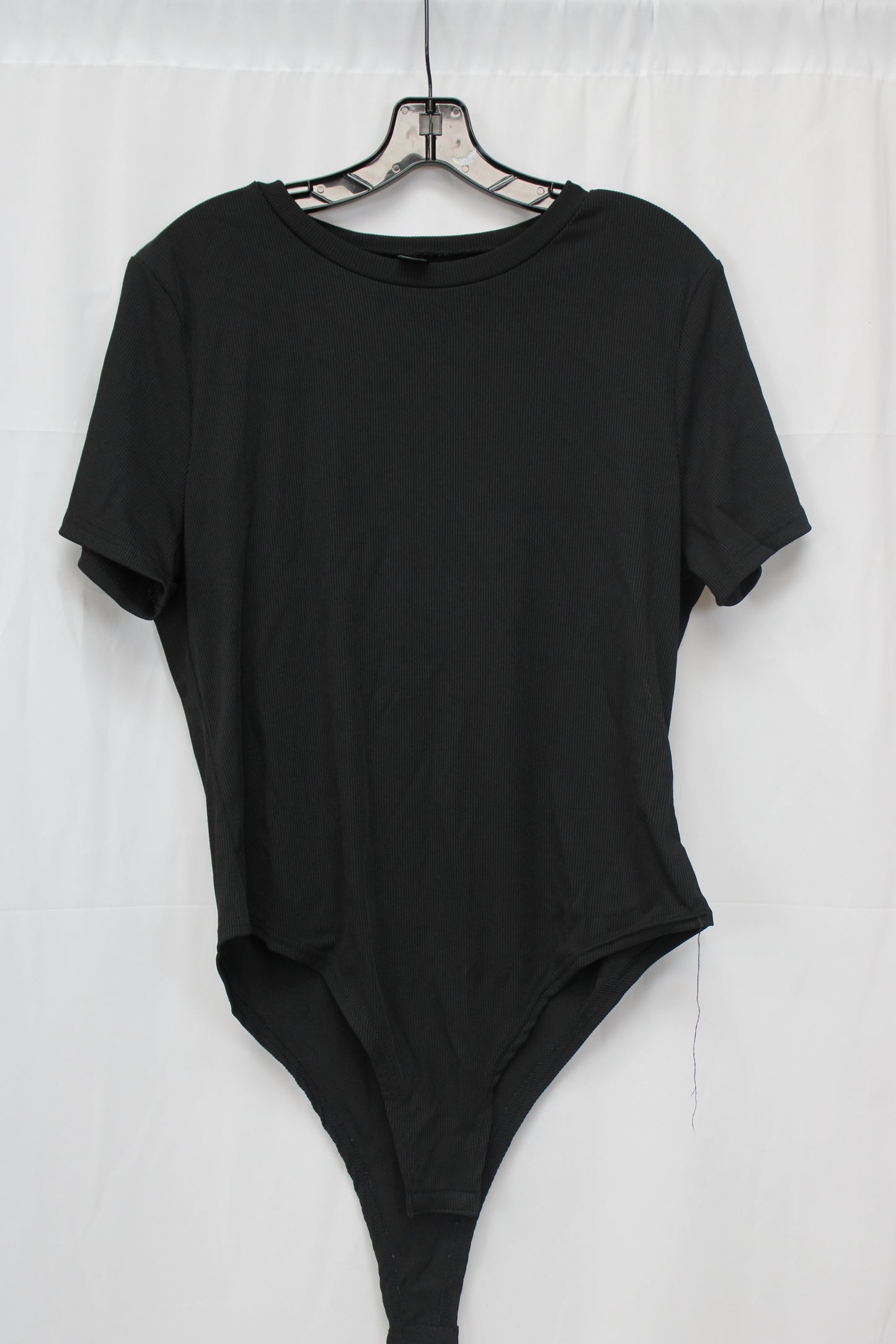 SHIEN Curve Short Sleeve Body Suit, Black, Women’s XXL