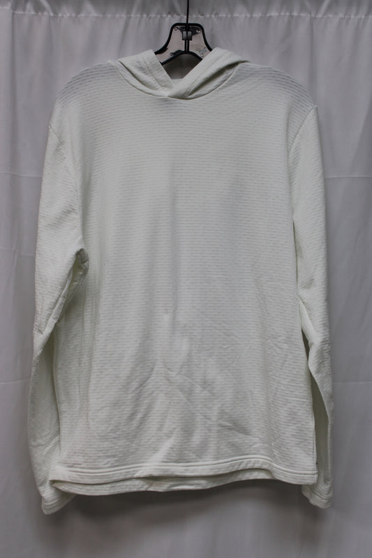 Nike Dri-Fit Long Sleeve Hoodie, White, Men’s M