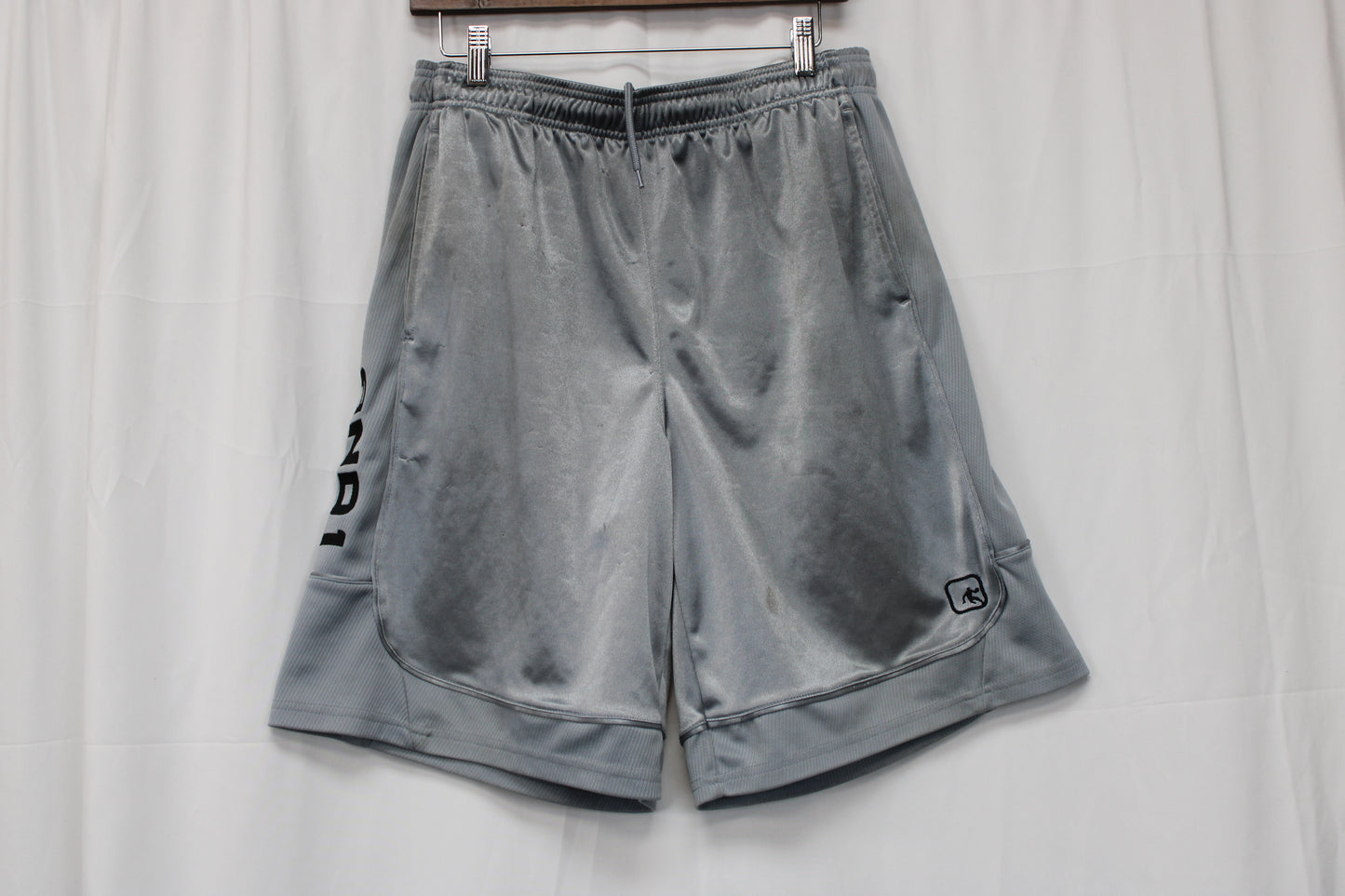 AND1 Athletic Shorts, Gray, Men’s L