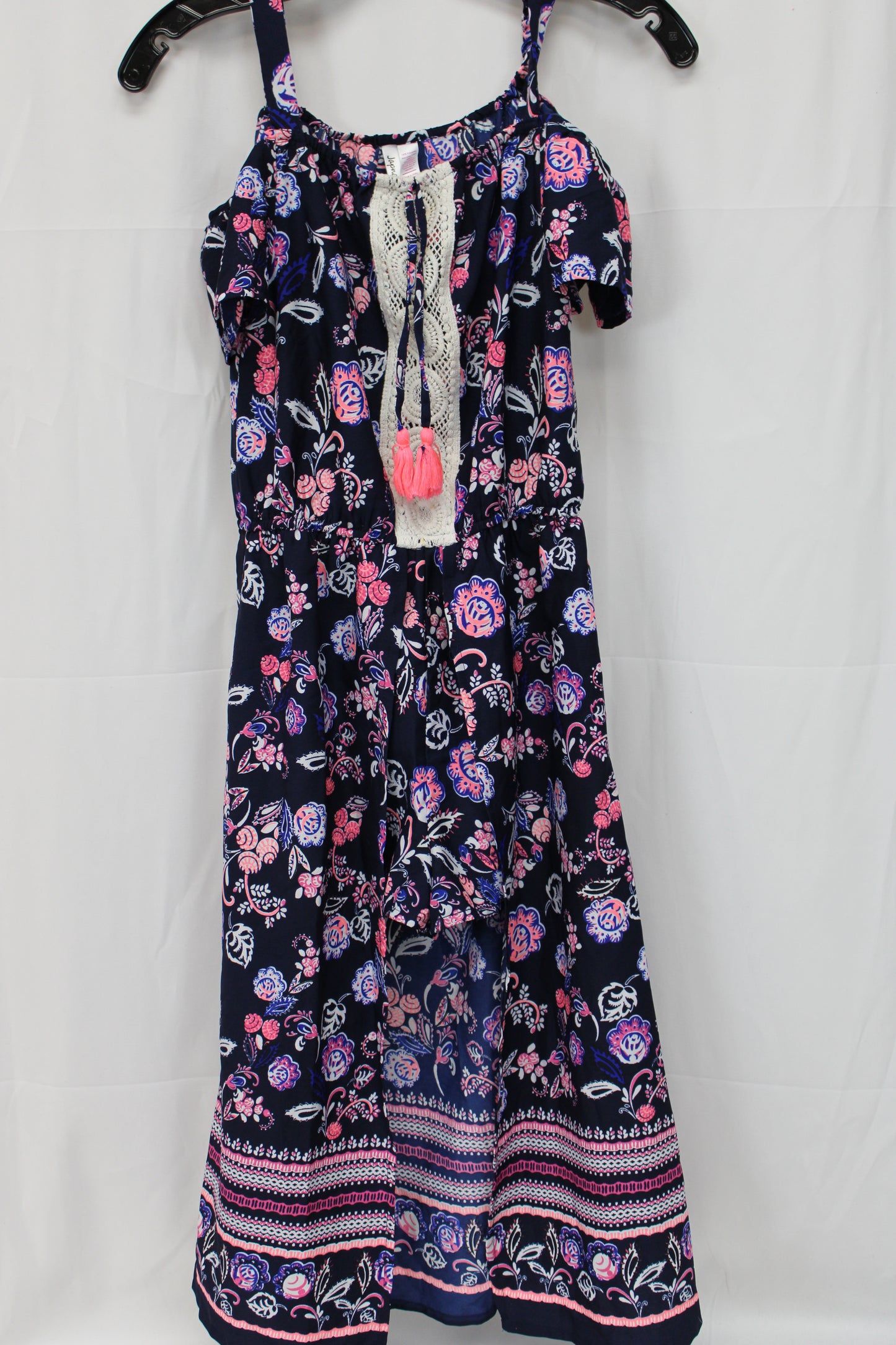 Japna Kids Floral Romper Dress, Blue, Girls 14
