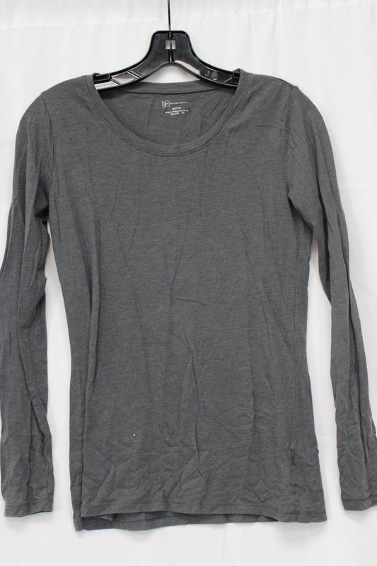 No Boundaries Long Sleeve T-Shirt, Gray, Women’s M