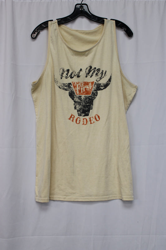 Men’s Not My First Rodeo Tank Top, XL