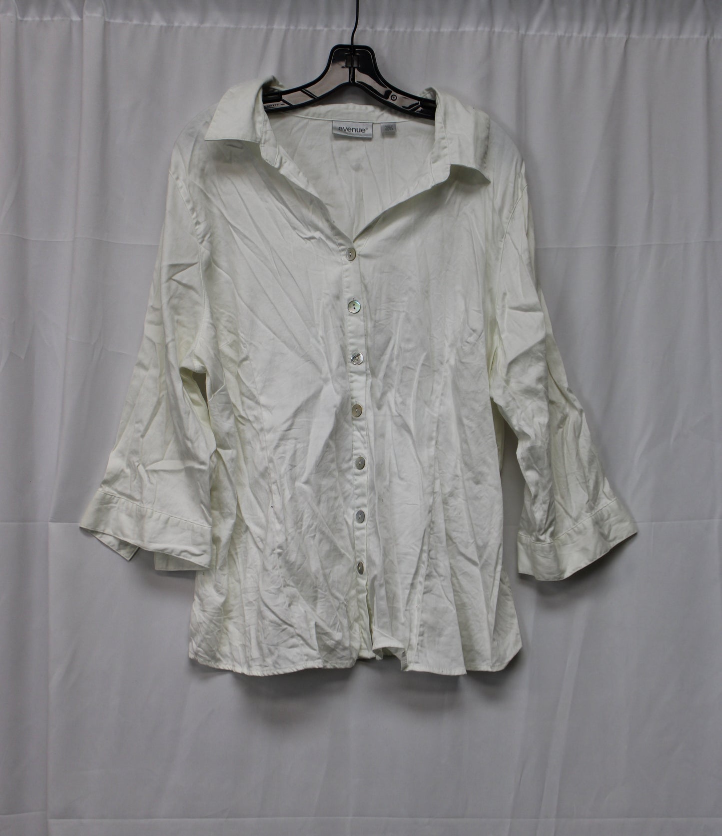Avenue Button Up Blouse, White, Women’s 22/24