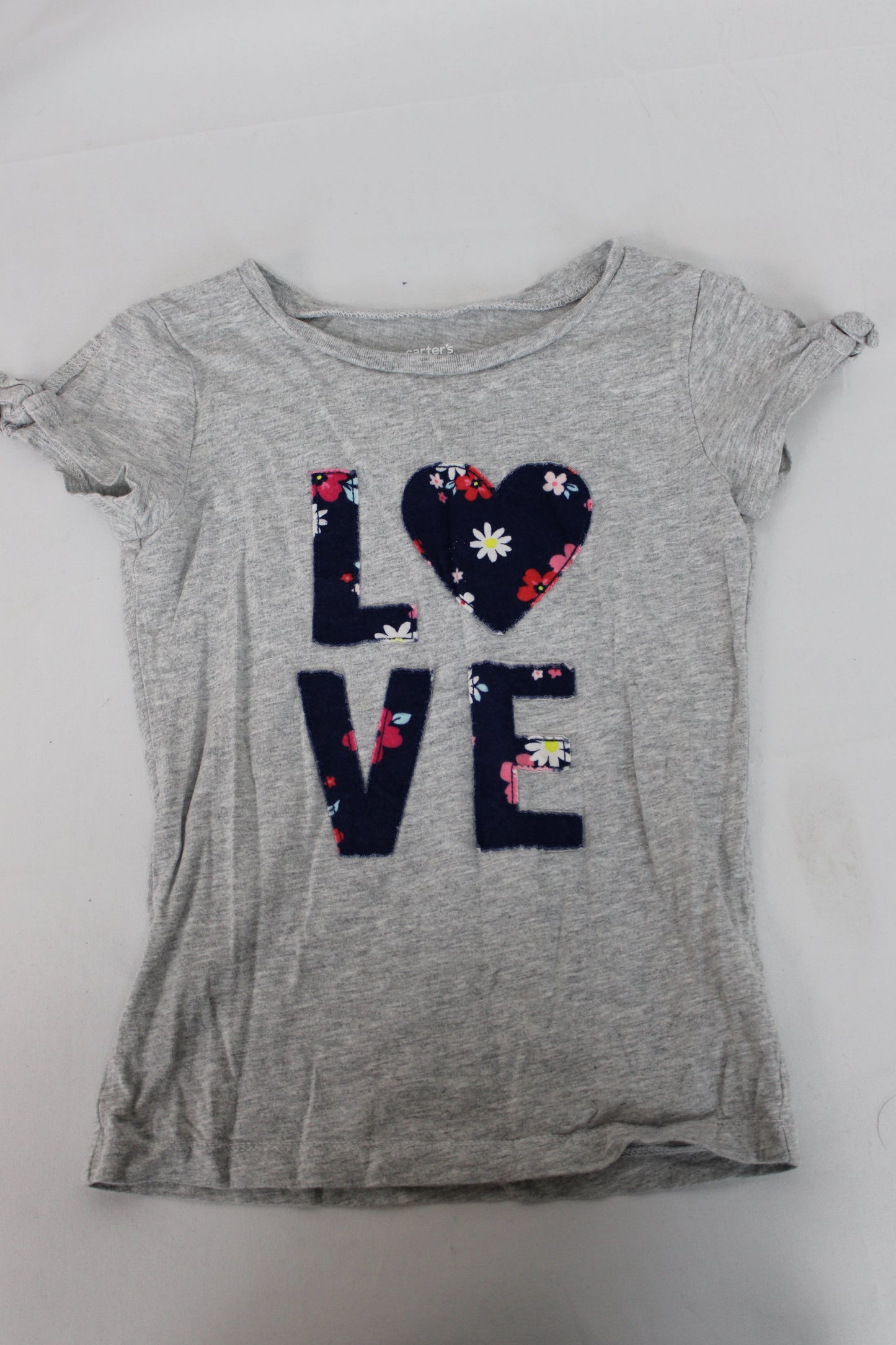 Carter’s Floral Love T-Shirt, Gray, Girls 6