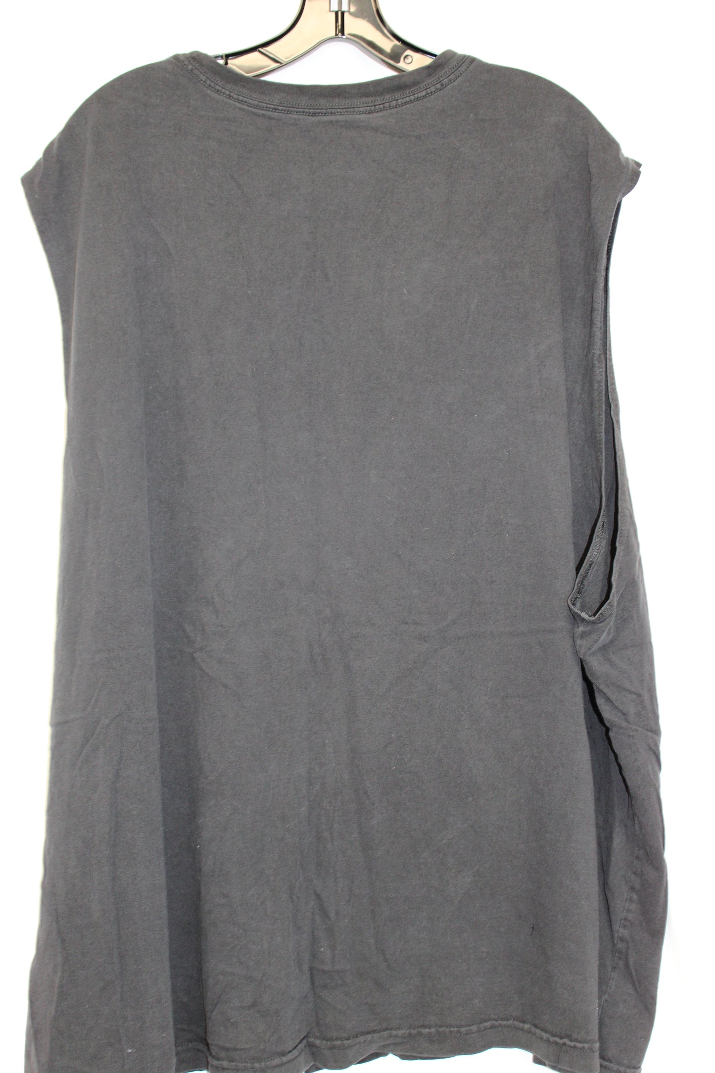 Faded Glory USA Skull Tank Top, Gray, Men’s XL