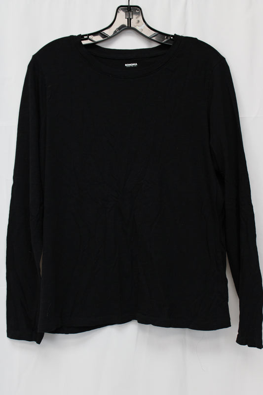 Sonoma Everyday Long Sleeve T-Shirt, Black, Men’s L