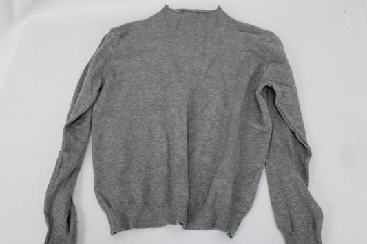 Tera Vera Long Sleeve Mock Neck Sweater, Gray, Youth L