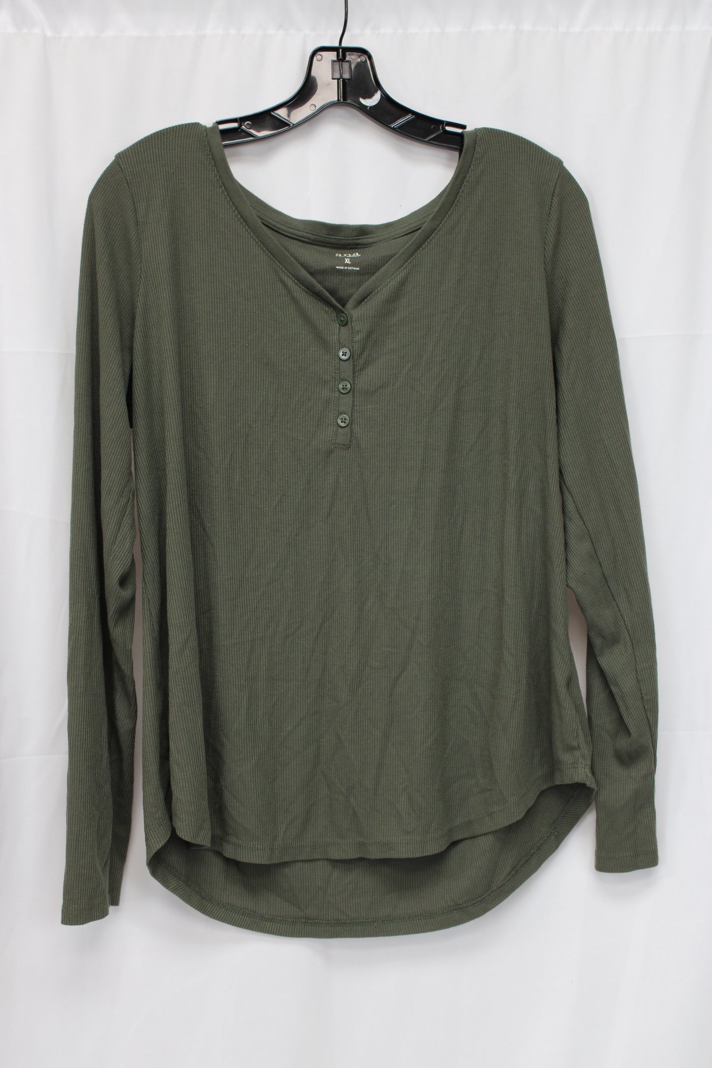 Ana a New Approach Long Sleeve Shirt, Green, Women’s XL