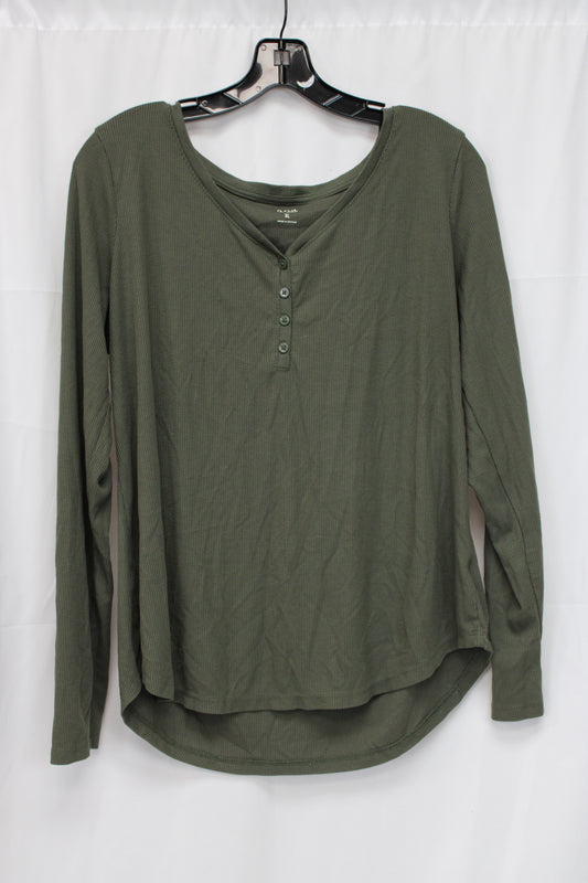 Ana a New Approach Long Sleeve Shirt, Green, Women’s XL