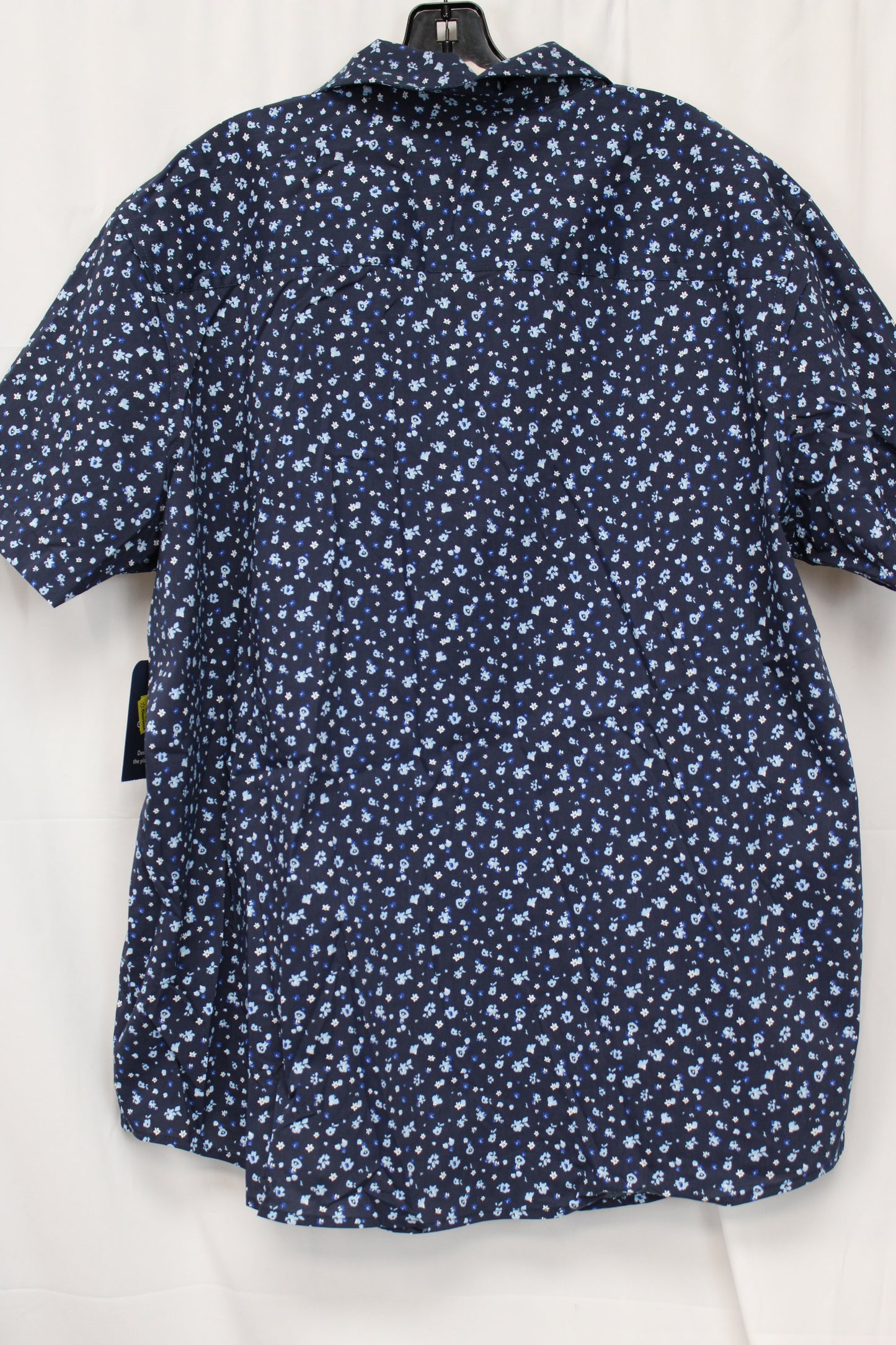 George Short Sleeve Button Down Shirt, Blue, Men’s XXL
