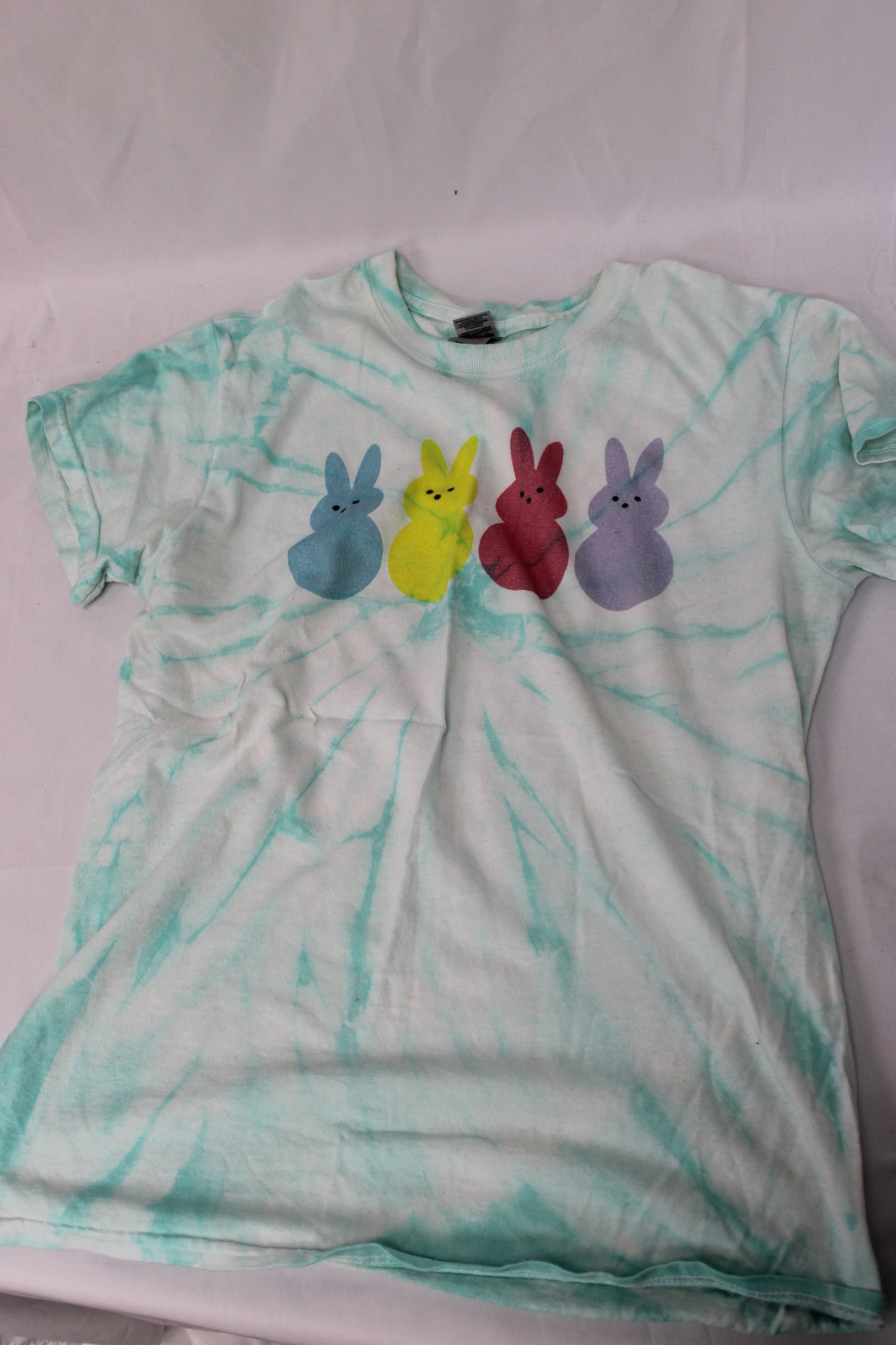 Gildan Tie Dye Peeps T-Shirt, Blue, Women’s S