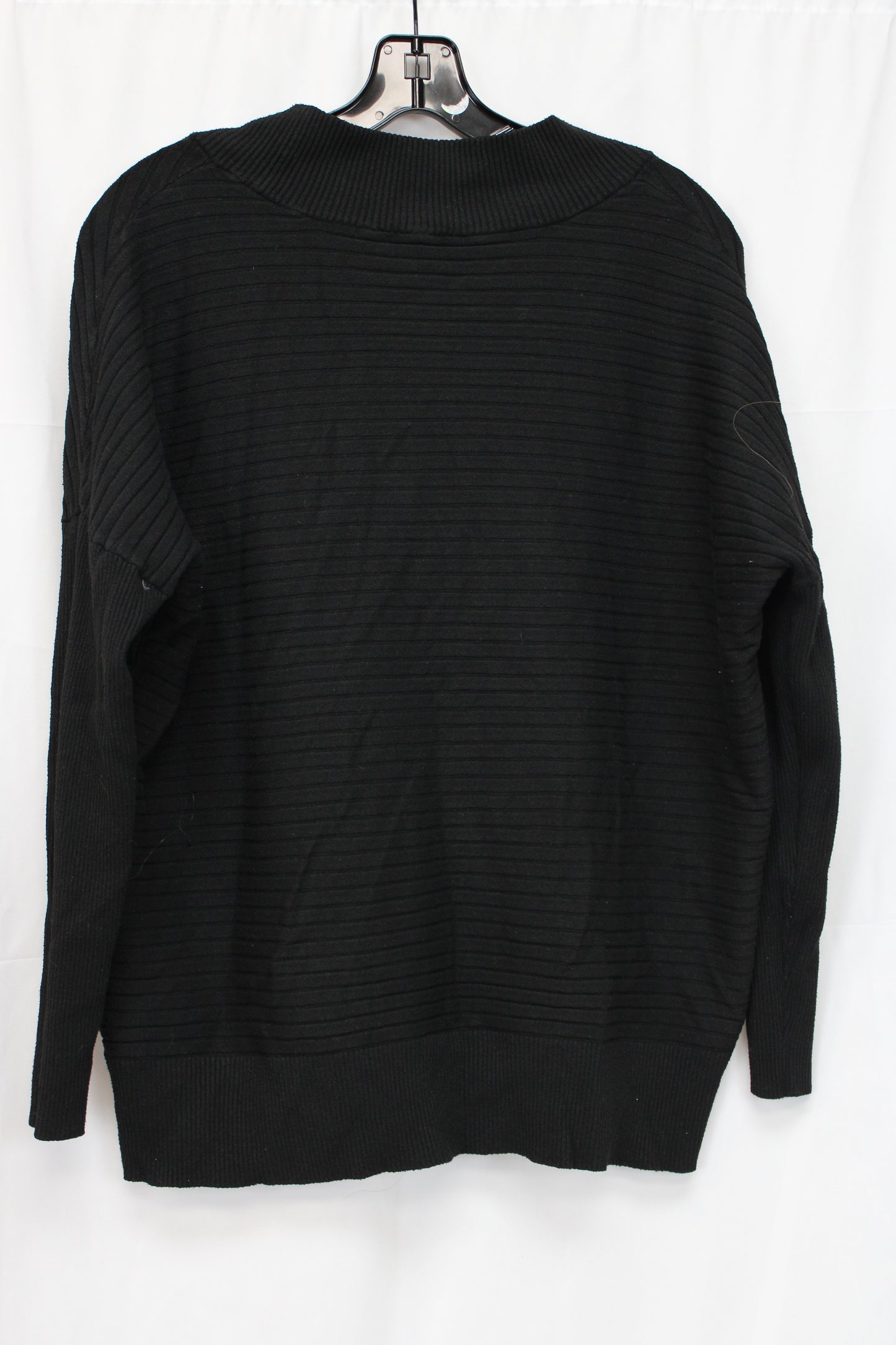 Time & Tru Long Sleeve Sweater, Black, Women’s L