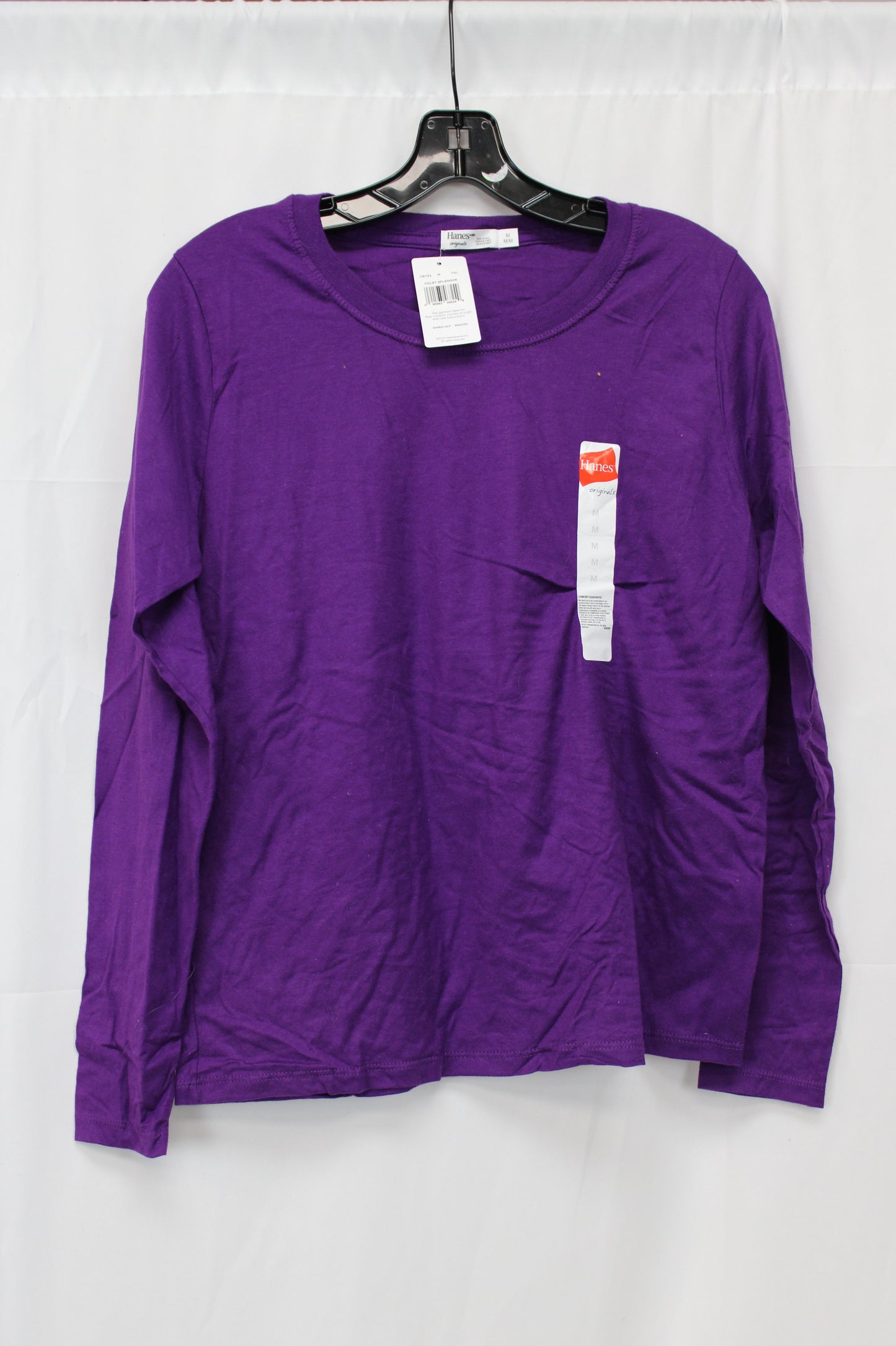 Hanes Original Long Sleeve T-Shirt, Purple, Women’s M