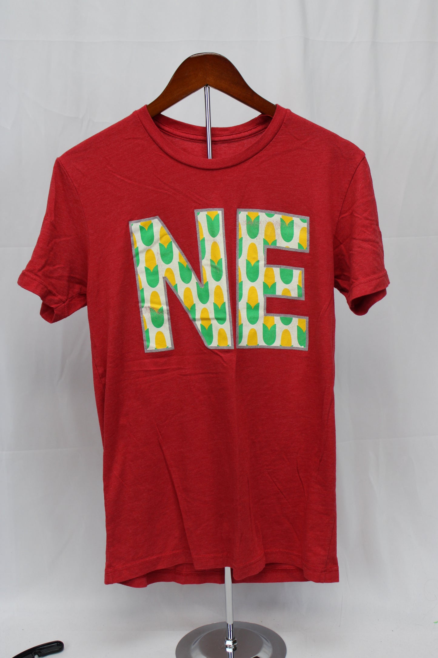 Nebraska Corn Short Sleeve Shirt, Red, Women’s L