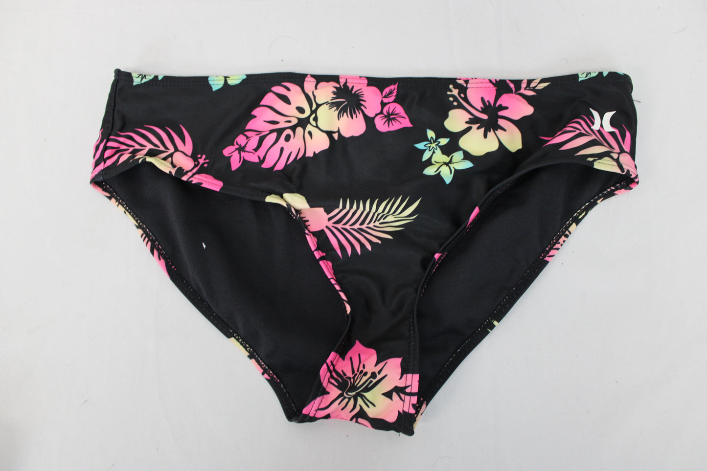 Hurley Tropical Two Piece Swimsuit, Black/Pink, Youth XL