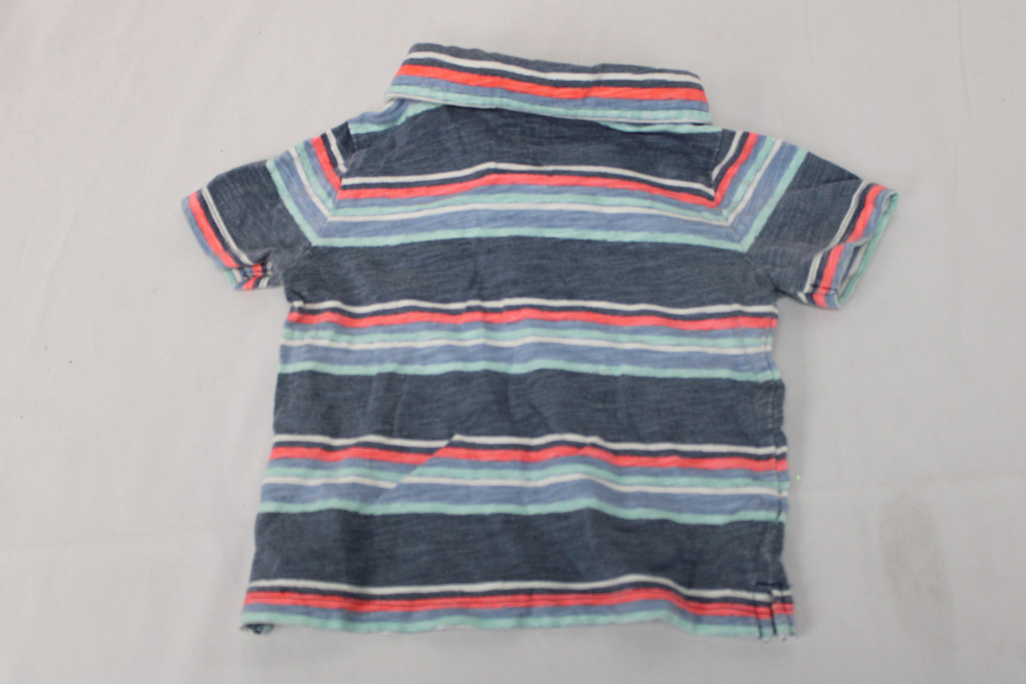 OshKosh Striped Polo, Blue/Orange, Infants 12M