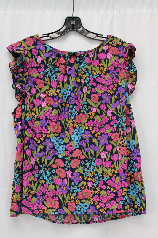Emery Rose Floral Blouse, Multicolor, Women’s XXL