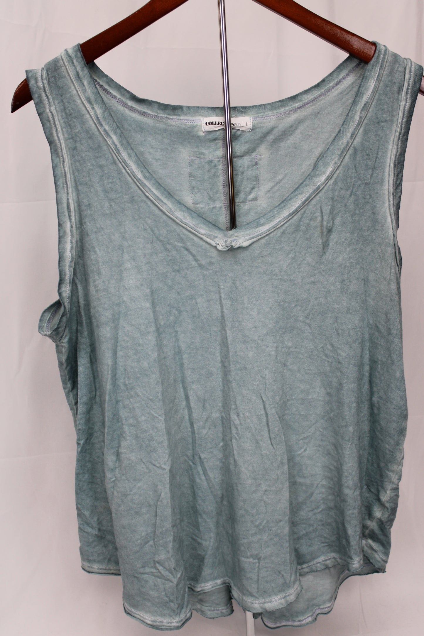 Collection526 Distressed Tank Top, Blue, Women’s L