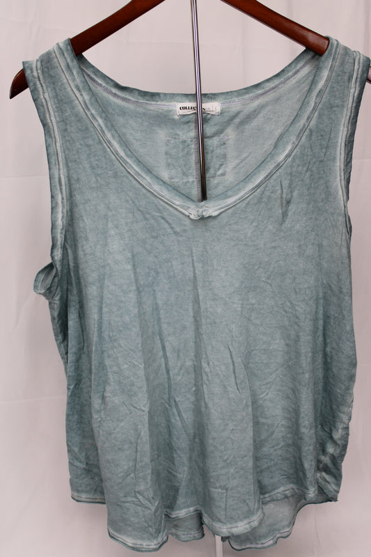 Collection526 Distressed Tank Top, Blue, Women’s L