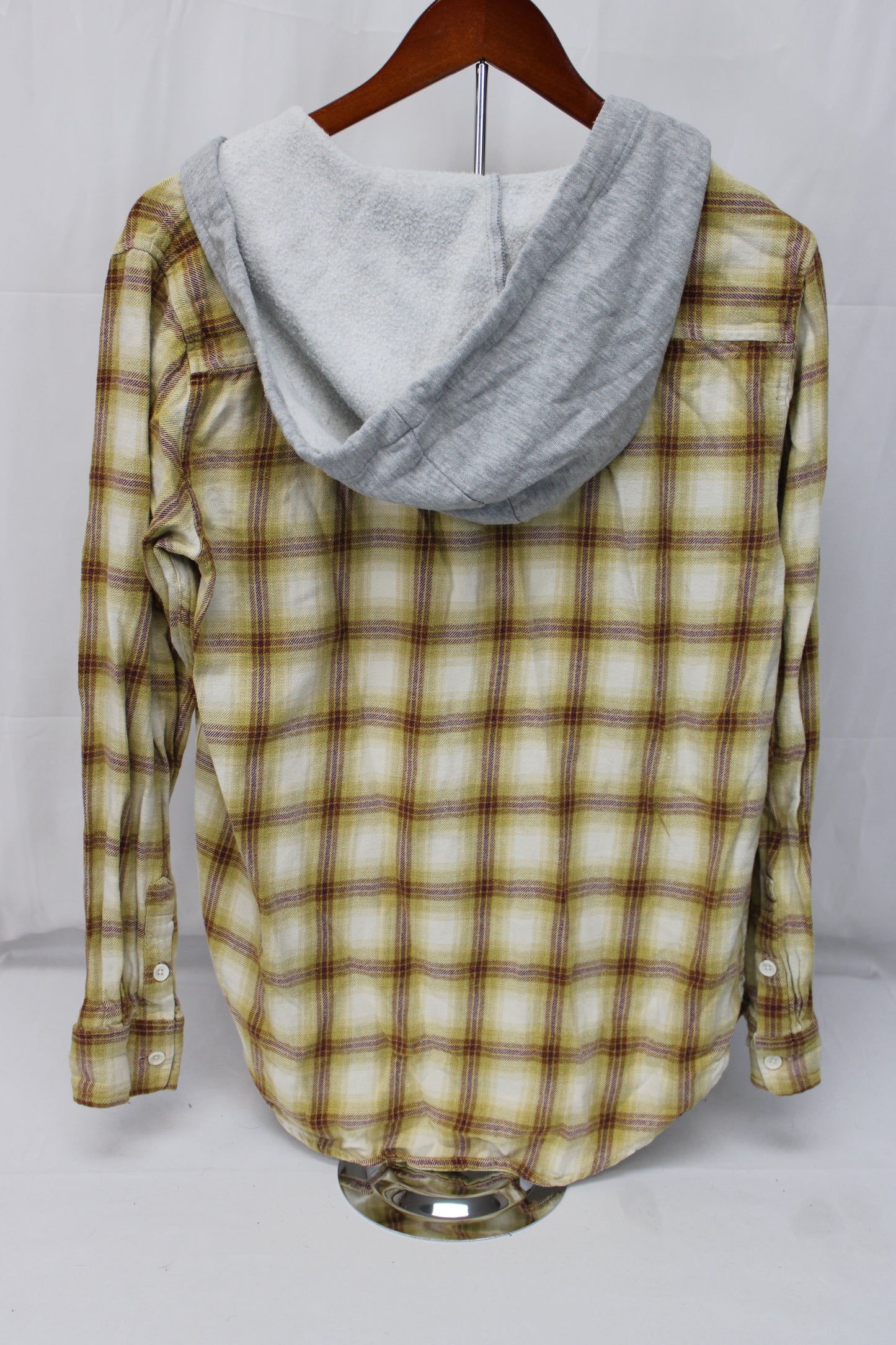 PacSun Hooded Flannel, Yellow, Mens S