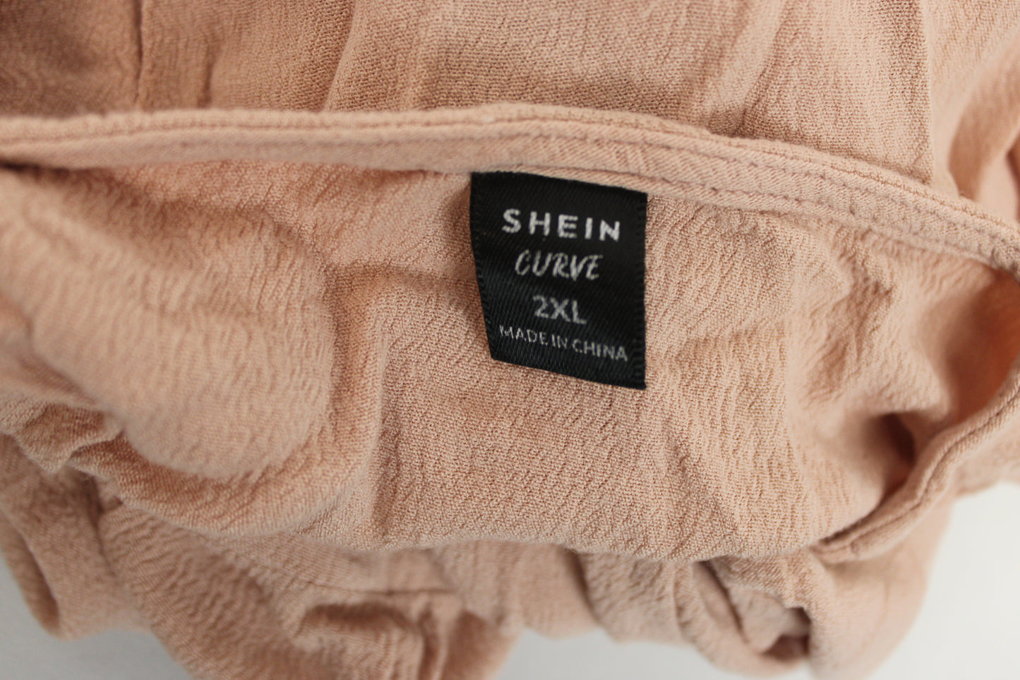 SHIEN Short Sleeve Buttoned Blouse, Pink, Women’s XXL