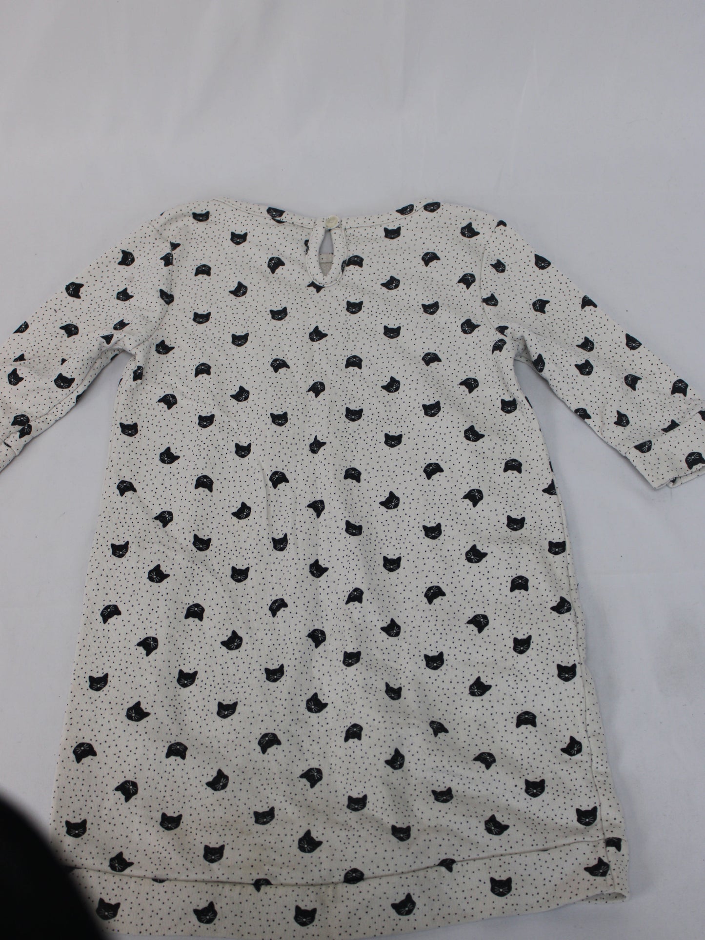 Old Navy Cat Print Dress, White, Girls 5T