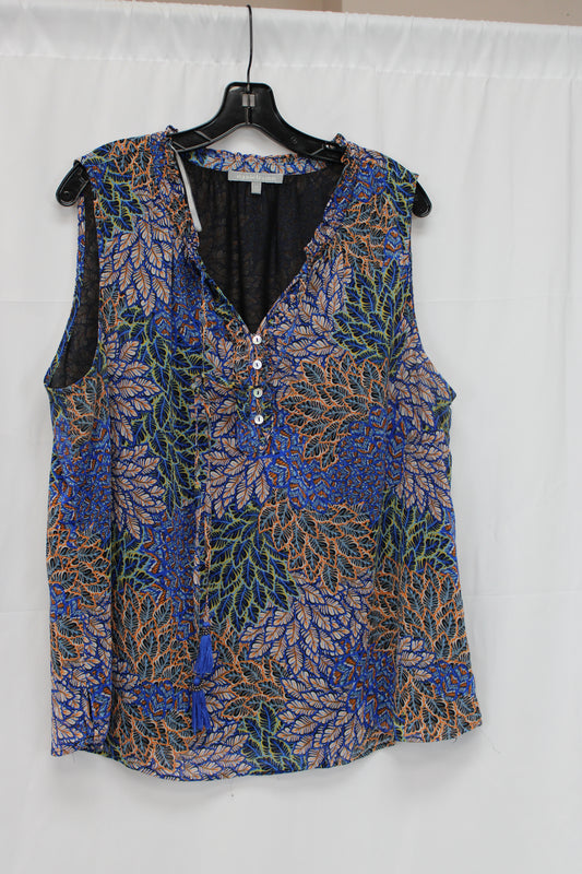 Danielrainn Sleeveless Print Blouse, Women’s XXL