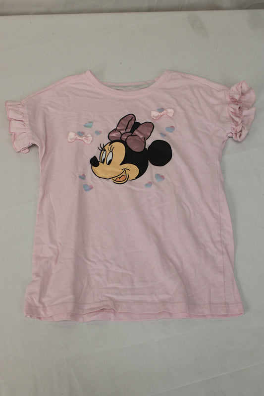 Disney Junior Minnie Mouse Bow T-Shirt, Pink, Girls M