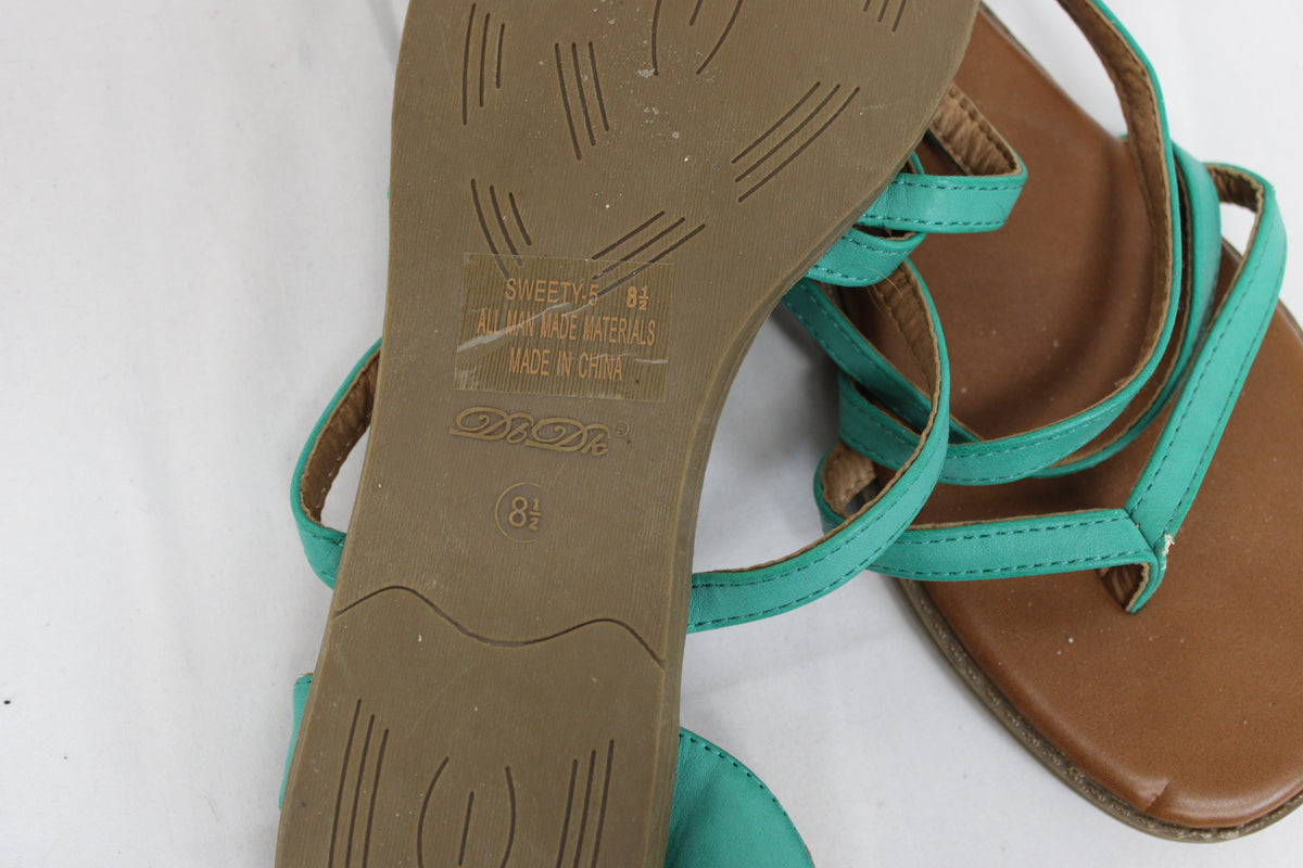 Db Dk Fashion Strappy Sandals, Blue/Brown, Women’s 8.5