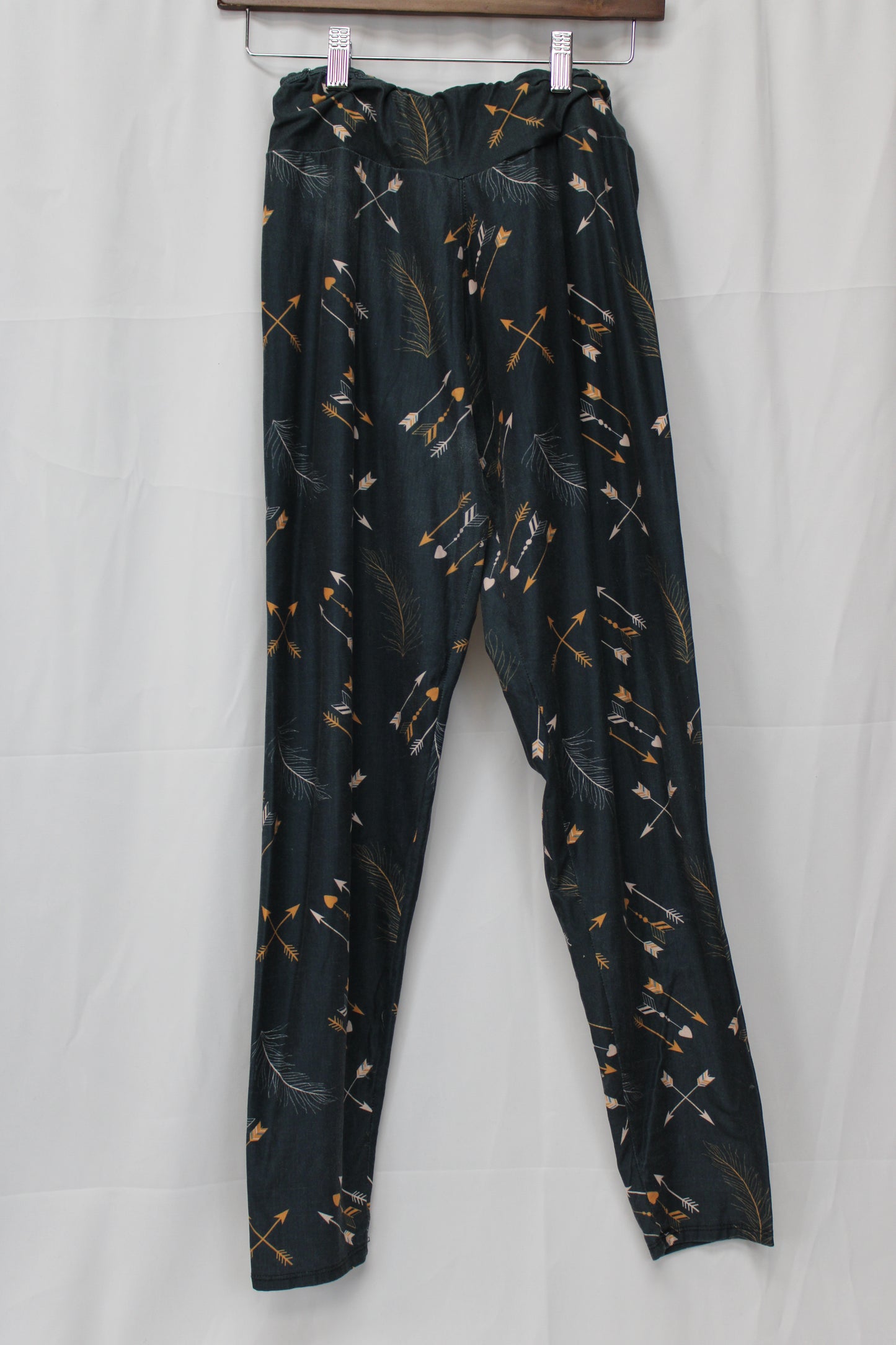 Women’s Feather&Arrow Print Leggings, Navy, L
