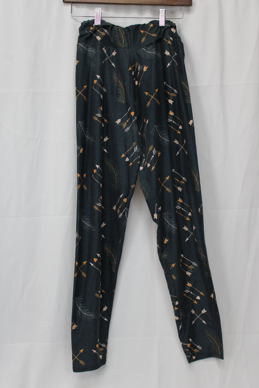 Women’s Feather&Arrow Print Leggings, Navy, L