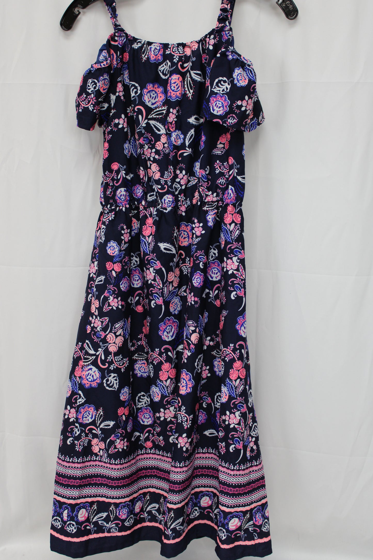 Japna Kids Floral Romper Dress, Blue, Girls 14