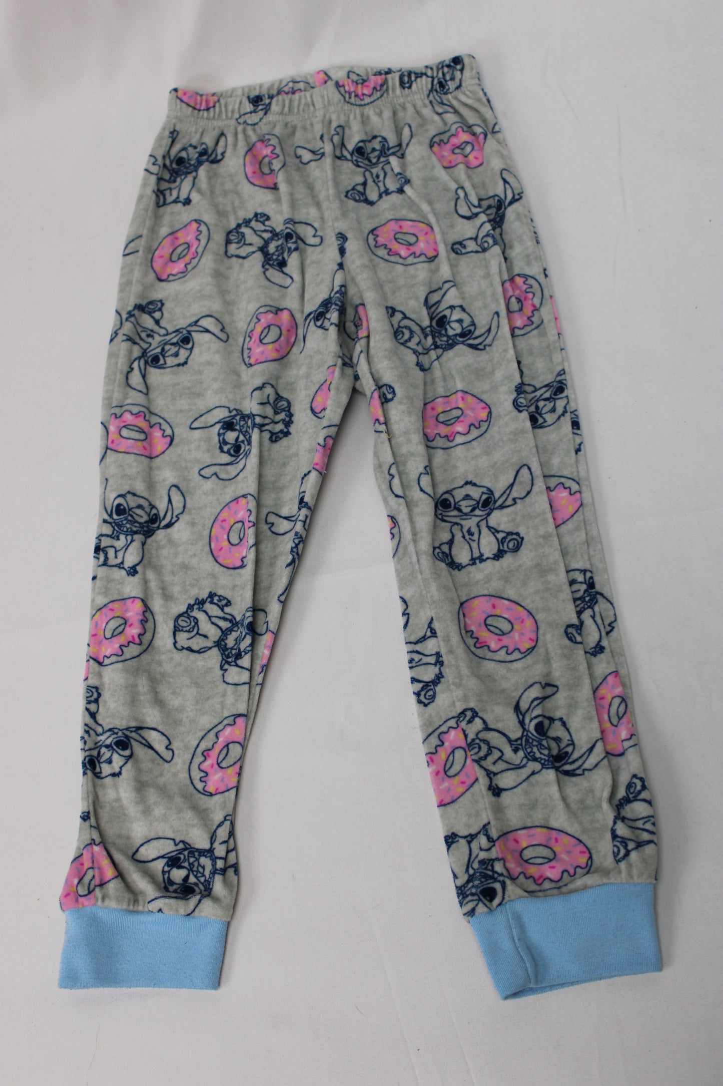 Disney Stitch Donut Fleece Pajama Pants, Gray, Girls 6