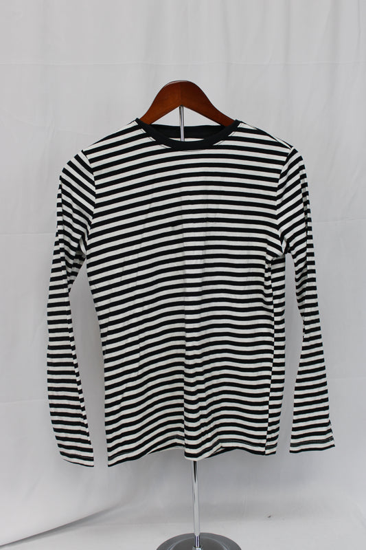 Cat & Jack Long Sleeve Striped Shirt, Black/White, Women’s XL