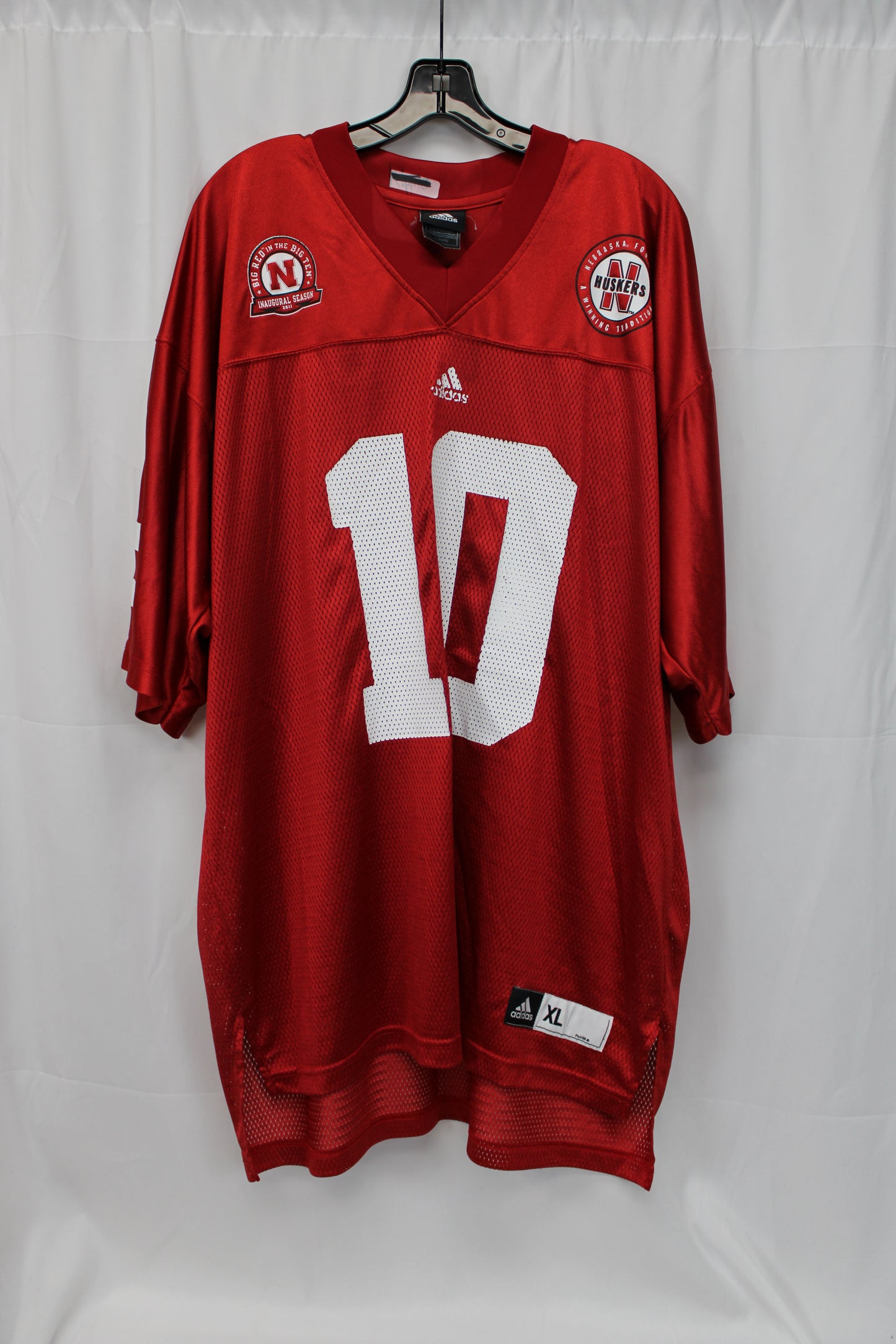 Adidas Nebraska Huskers Jersey, Red, Men’s XL
