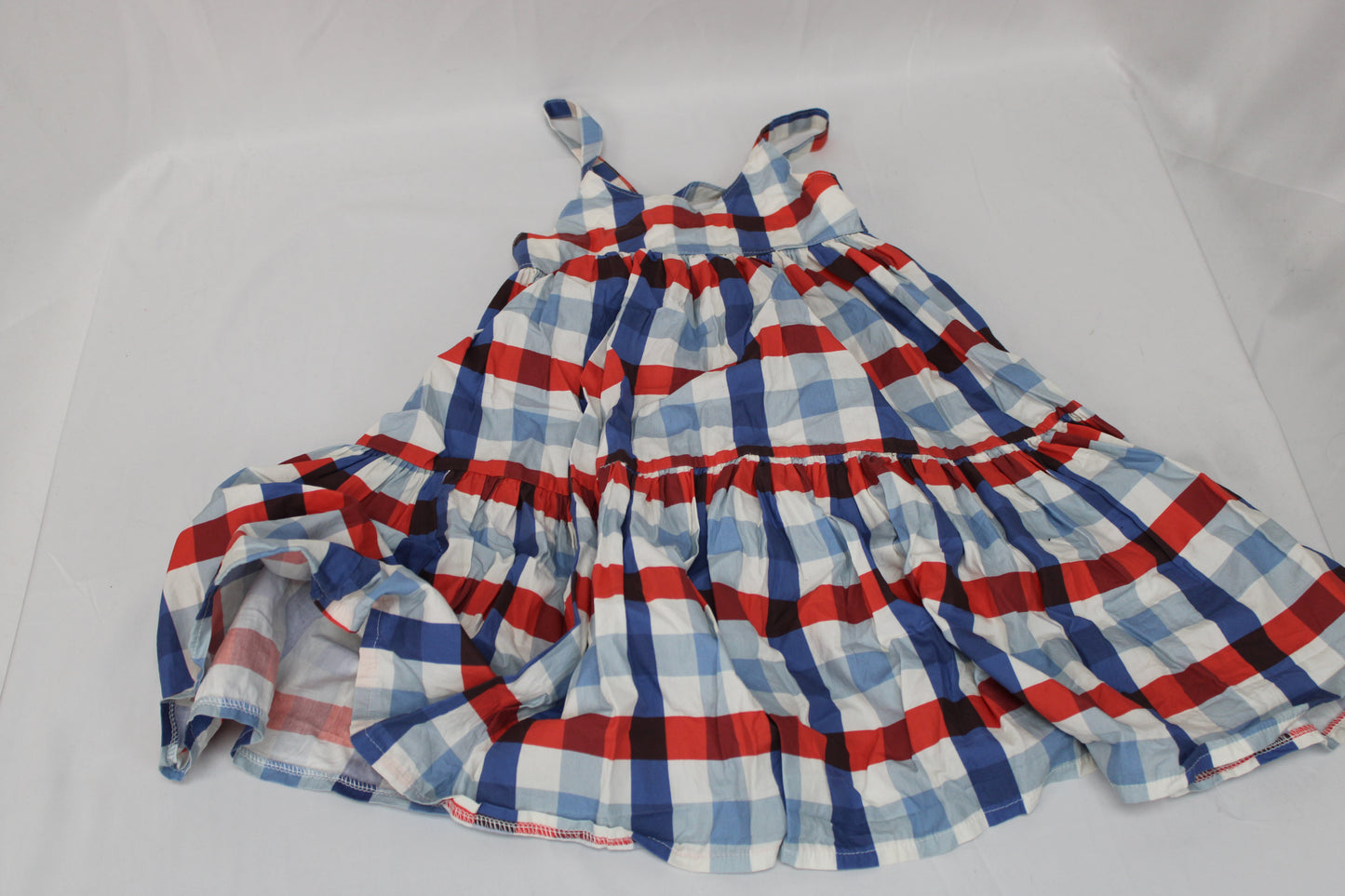 Red White and Blue Plaid Dress, Youth S