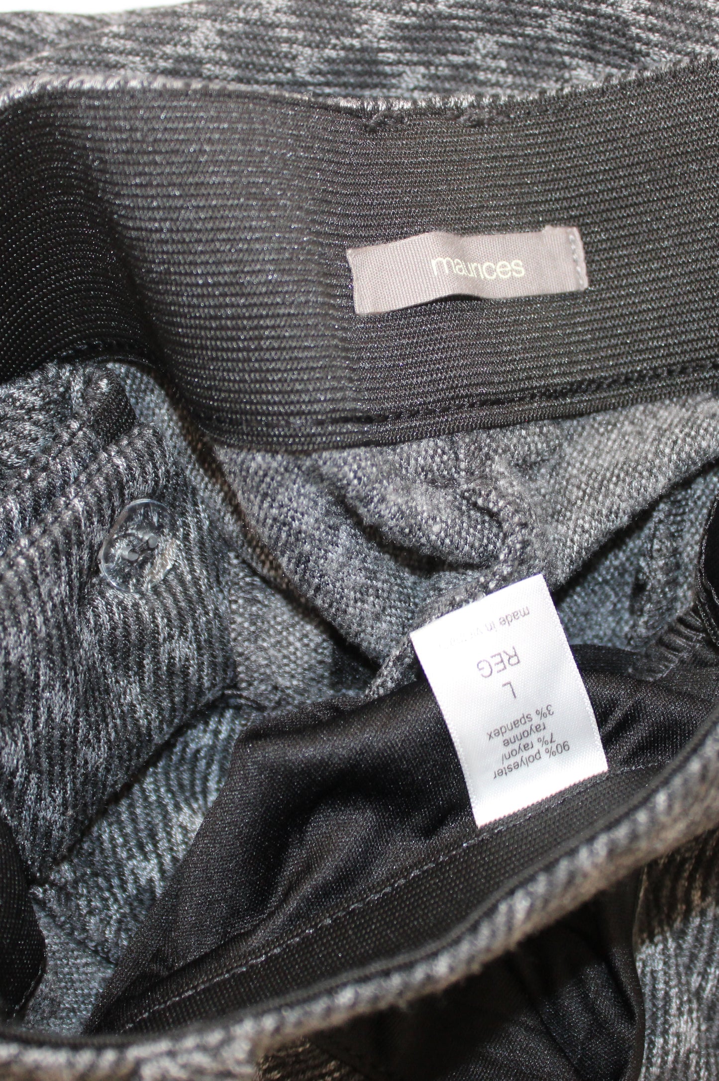 Maurice’s Plaid Pants, Gray, Women’s L