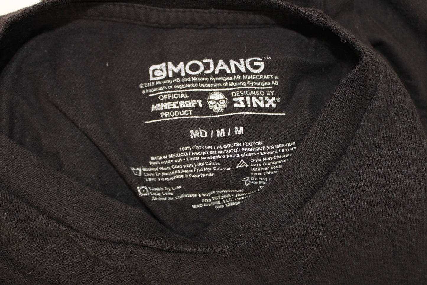 MoJang Minecraft T-Shirt, Black, Youth M