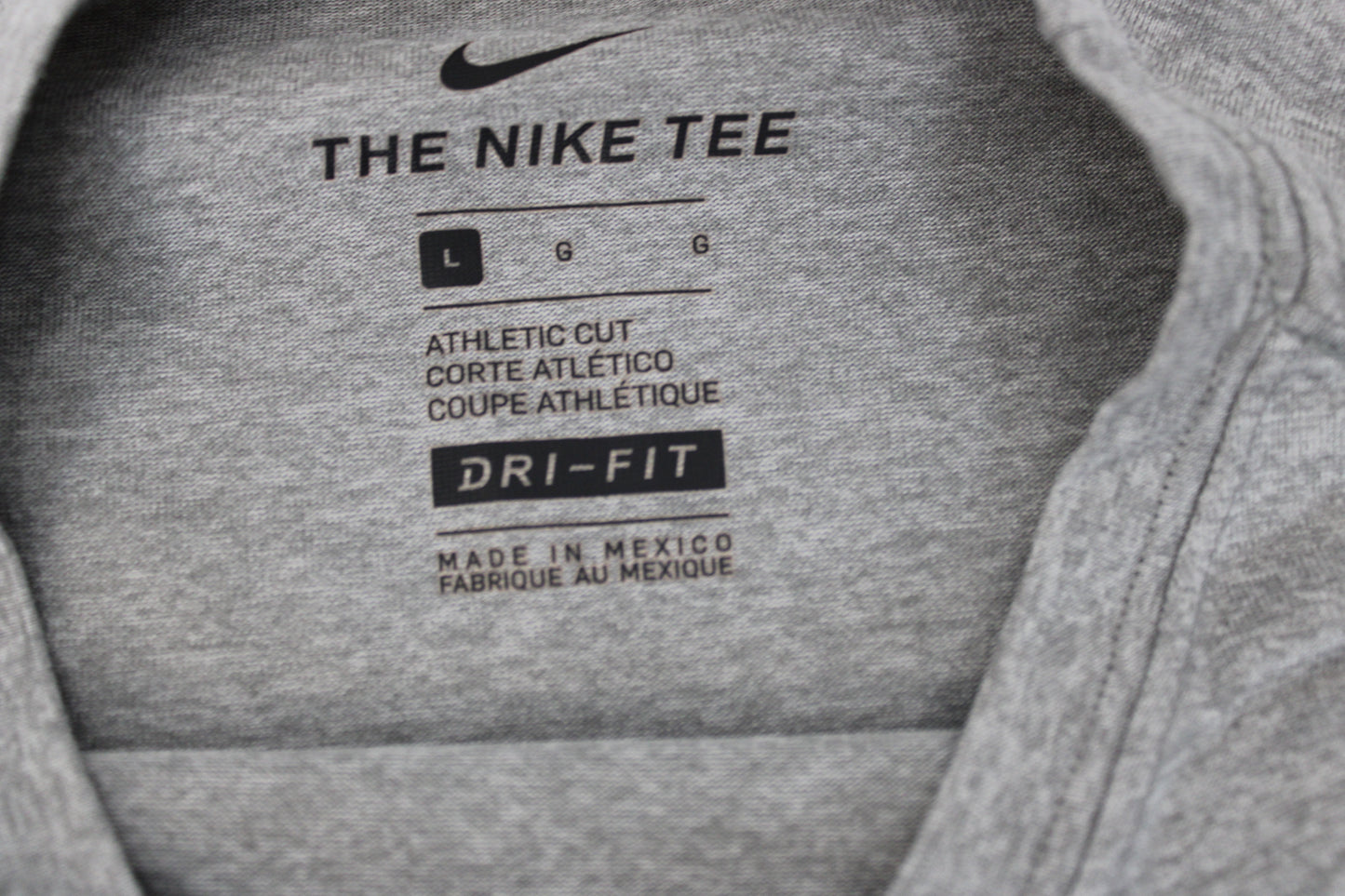 Nike Short Sleeve The Nike Tee Shirt, Gray, Boys L