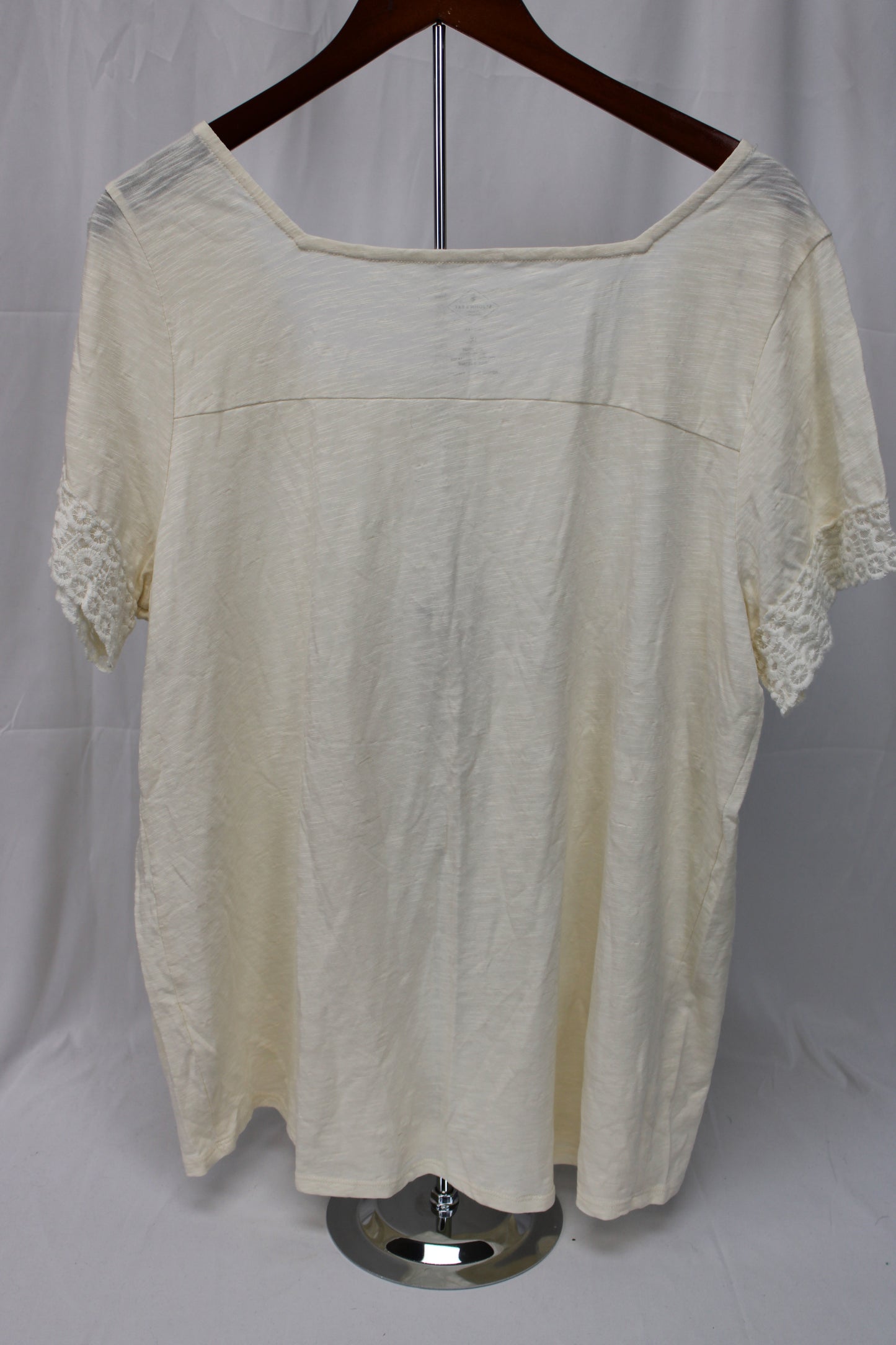 St John’s Bay Short Sleeve Top, Beige, Women’s XL