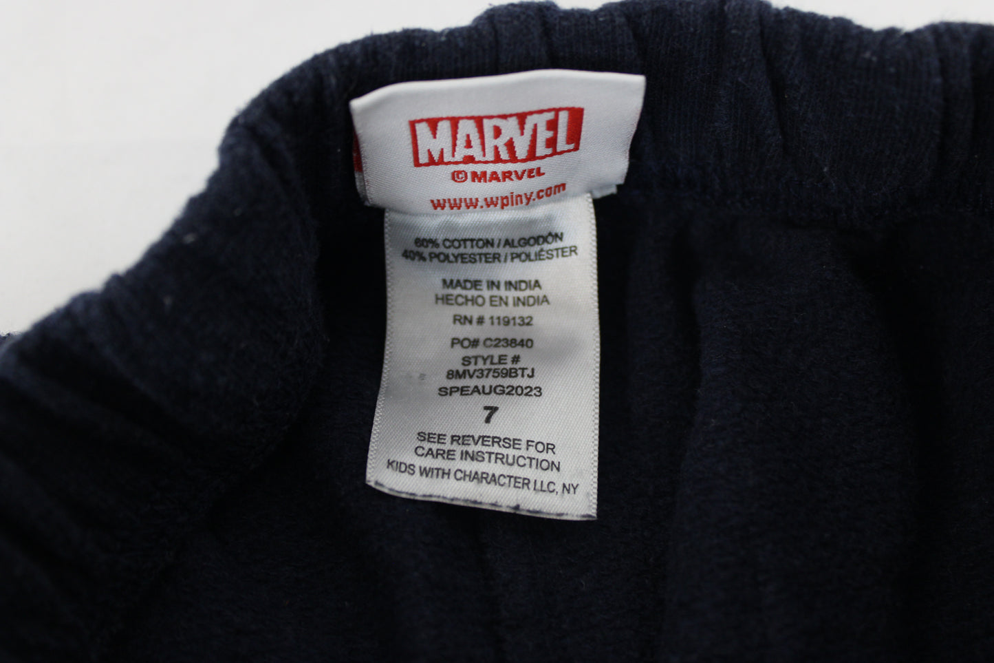 Marvel Spiderman Sweatpants, Black, Boys 7