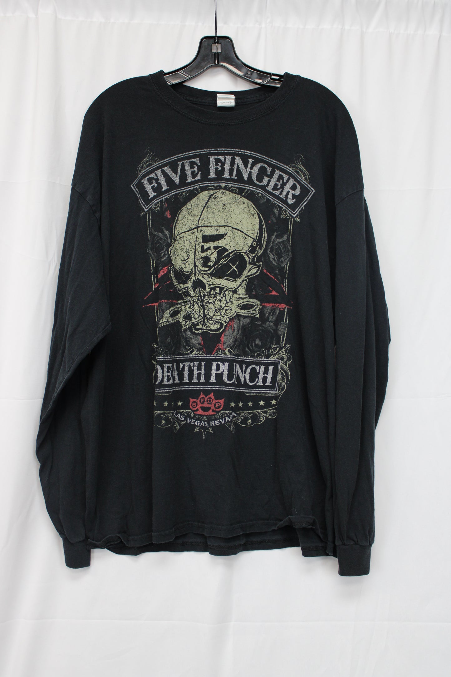 Gildan Five Finger Death Punch Long Sleeve T-Shirt, Black, Men’s XXL