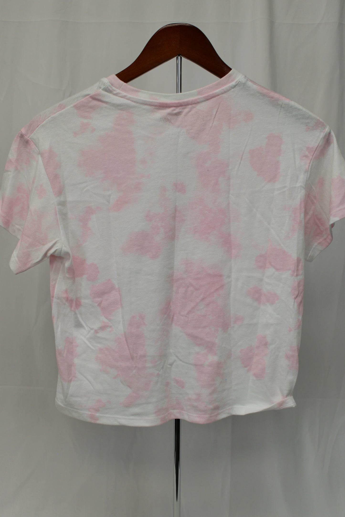Whitney Houston Tie Dye Cropped Top, Pink, Women’s XL