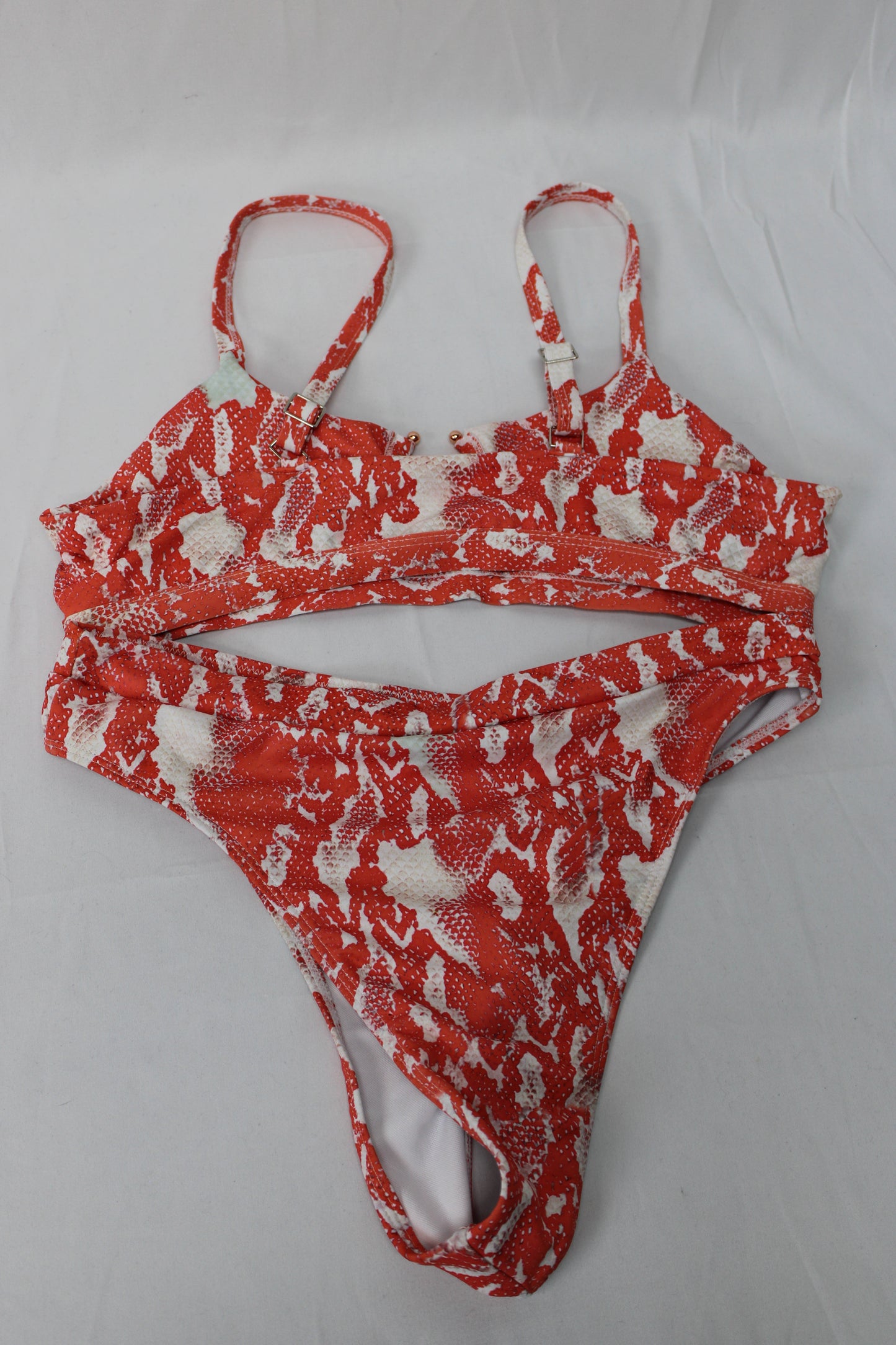 Two Piece Snake Print Swimsuit, Women’s L