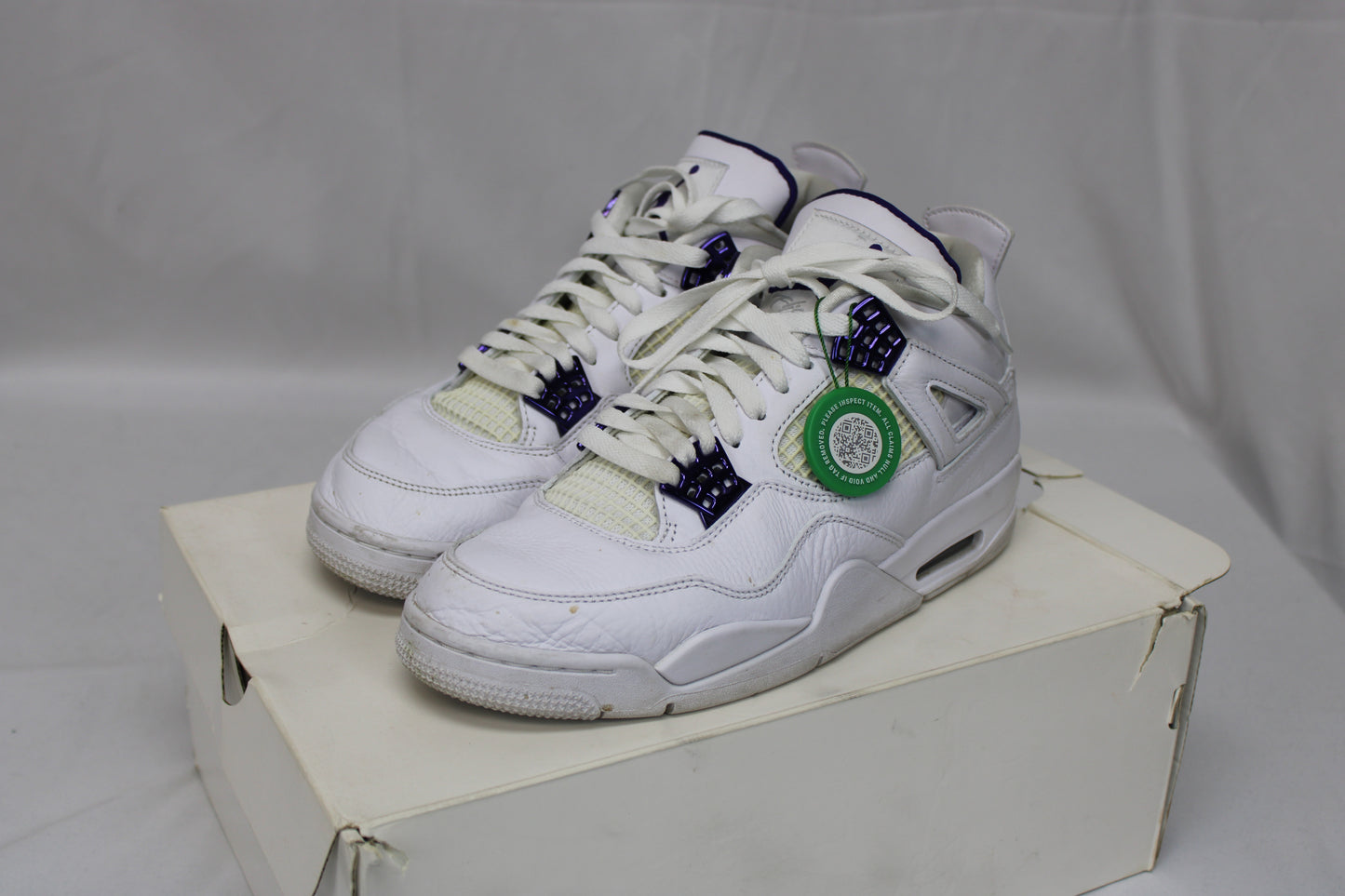 Jordan Retro 4 Metallic Purple Sneakers, Men’s 8.5