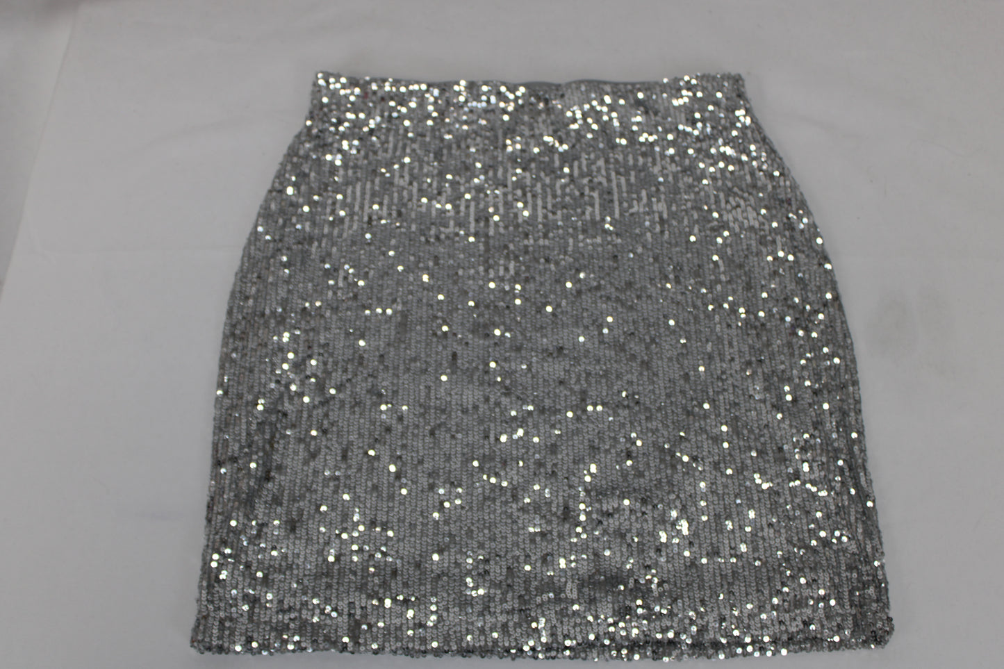 Cable & Gauge Sequin Skirt, Silver, Women’s M