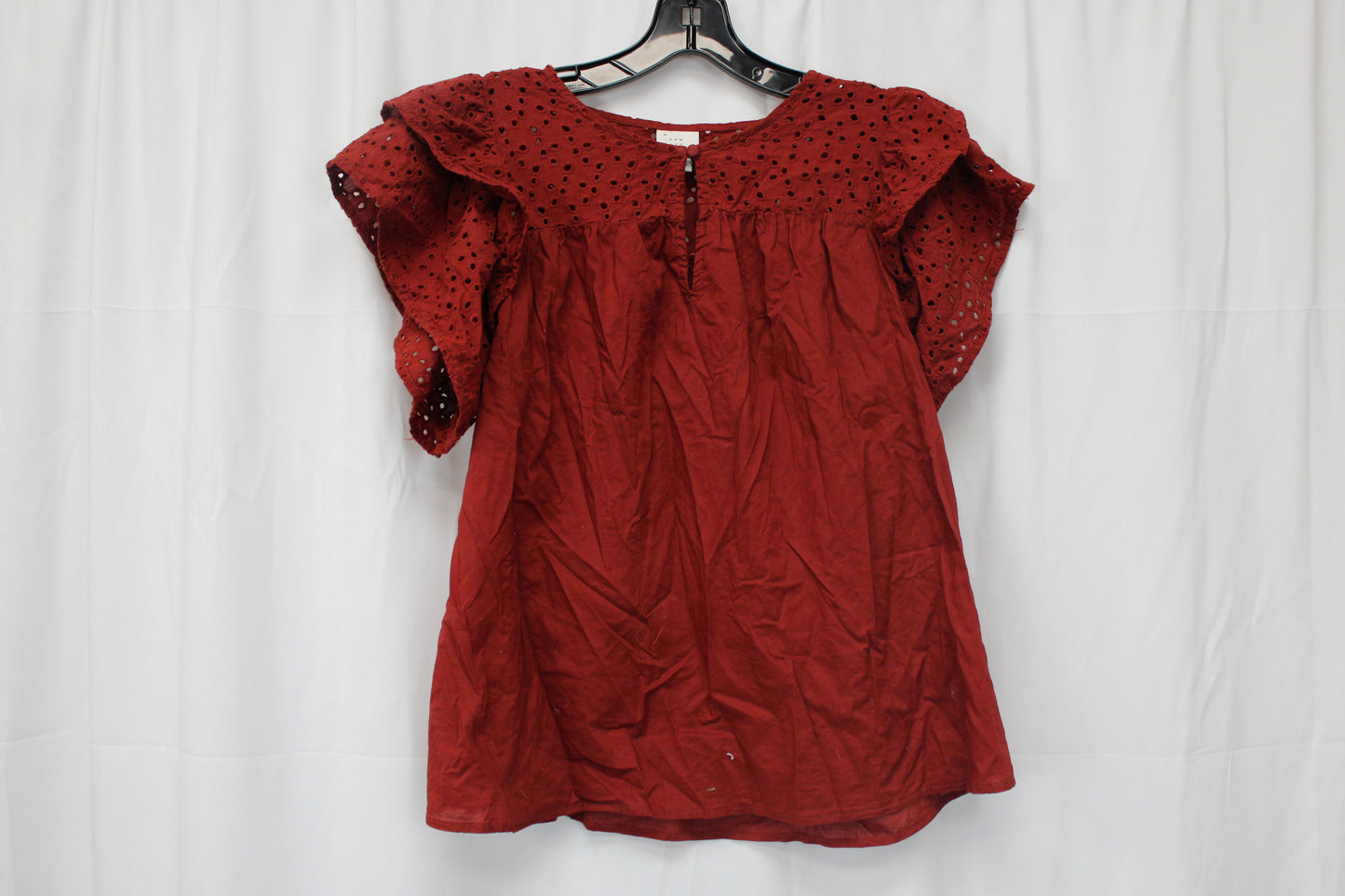 A New Day Short Sleeve Blouse, Red, Women’s M