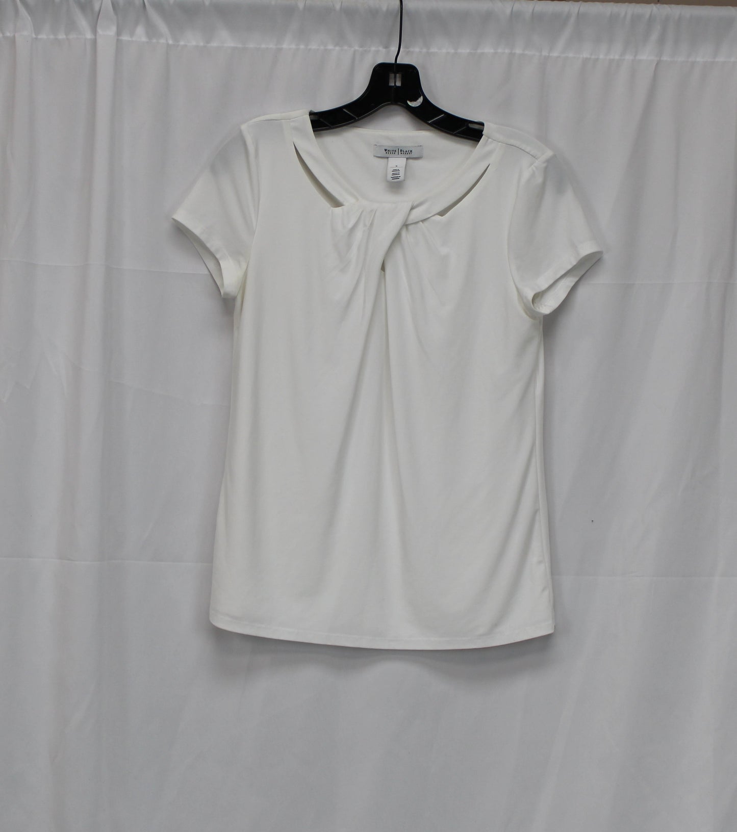 White House Black Market Short Sleeve Blouse, White, Women’s S