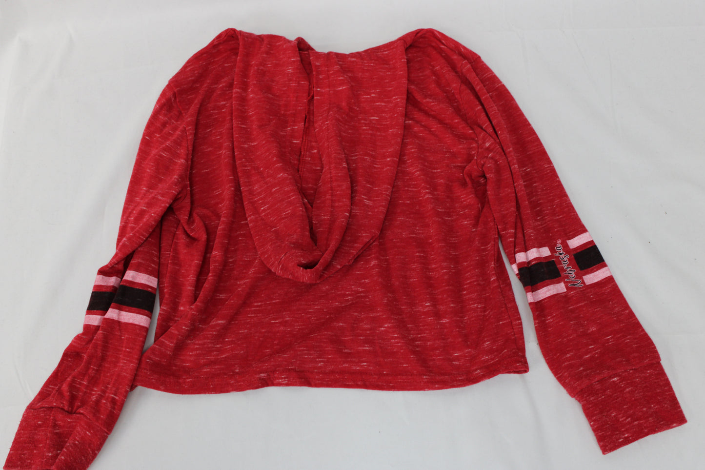 Colosseum Nebraska Hooded Long Sleeve Shirt, Red, Girls M